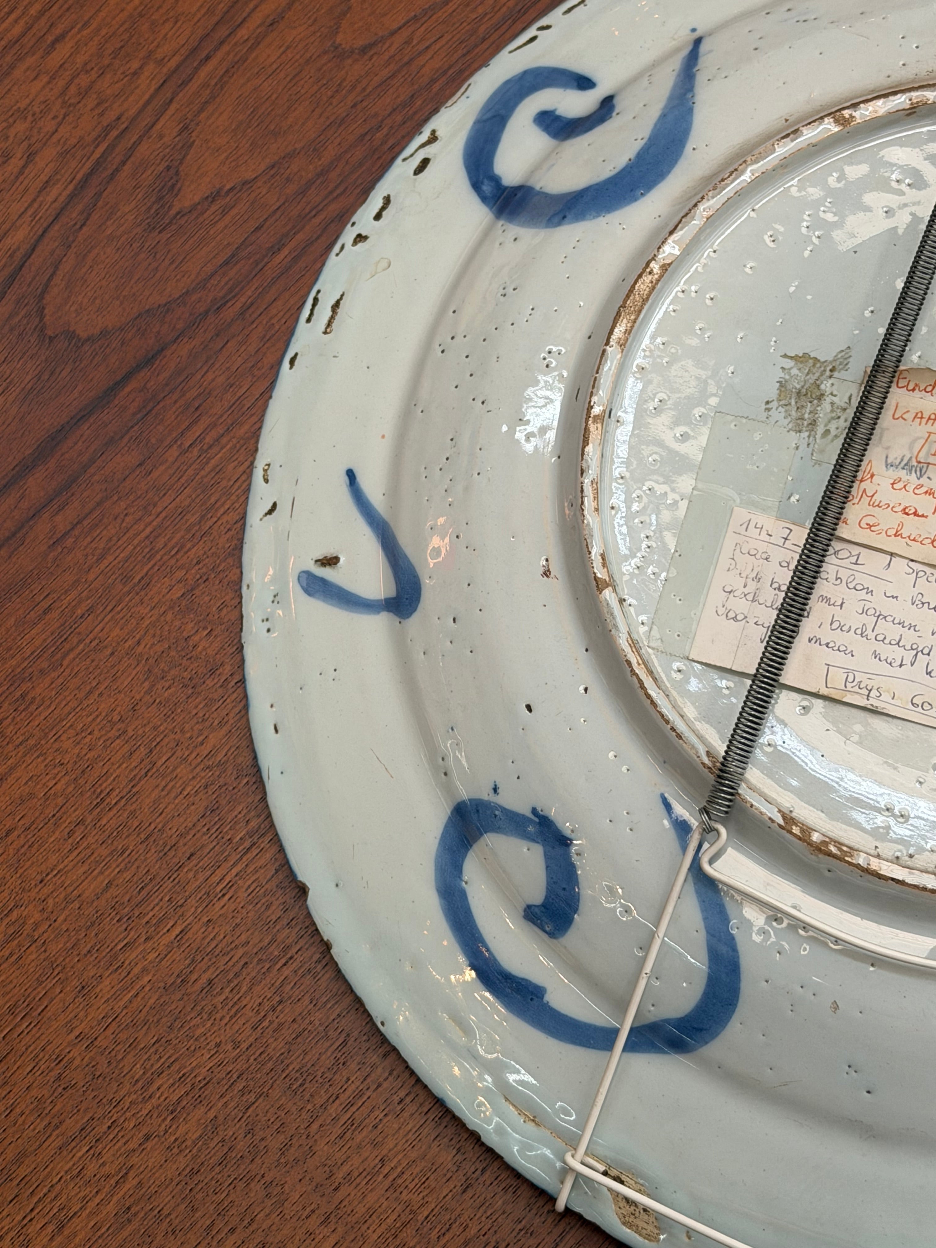 Antique Delft Faience Charger Plate – 17th Century