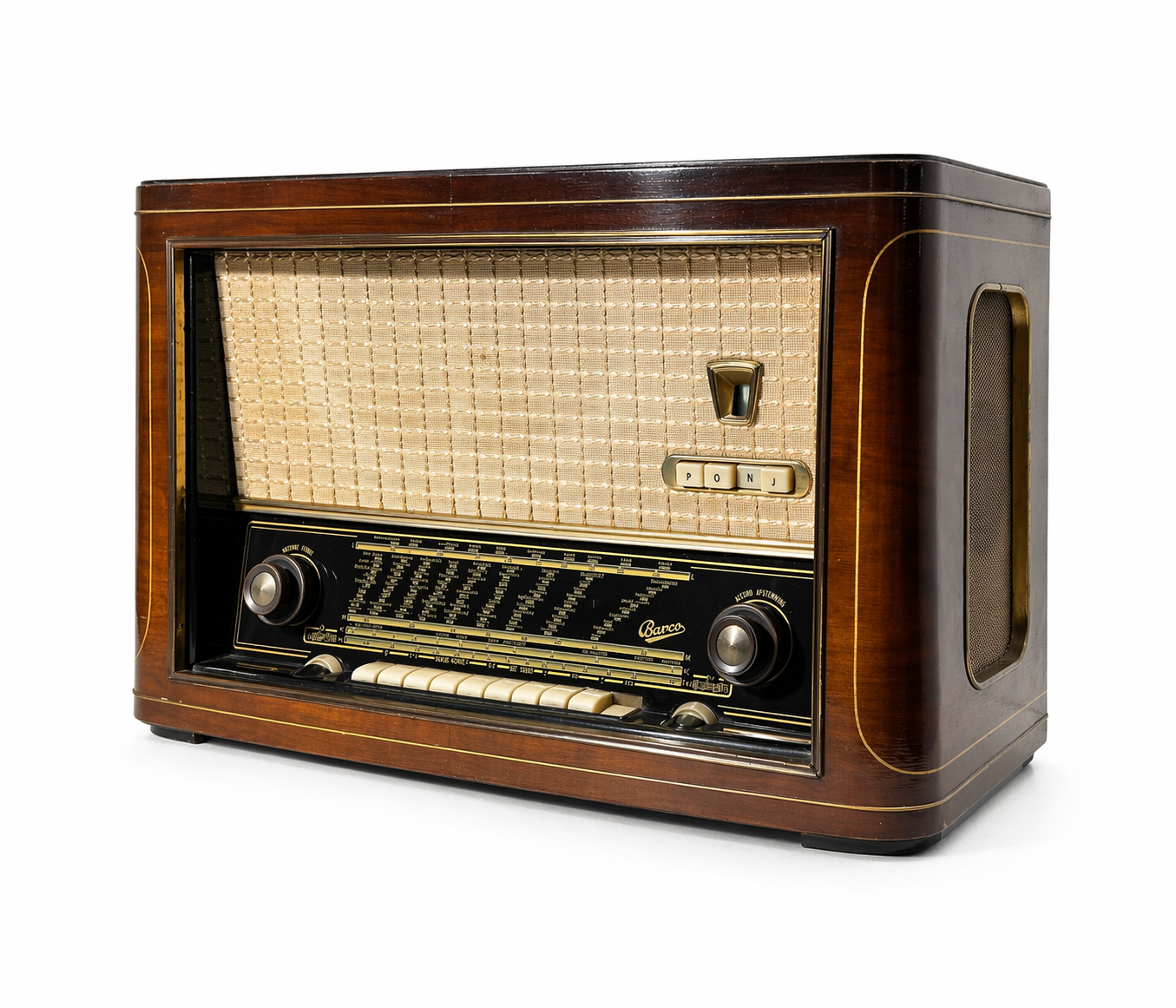 Vintage Barco Tube Radio – Wooden Cabinet – Belgium – 1950s