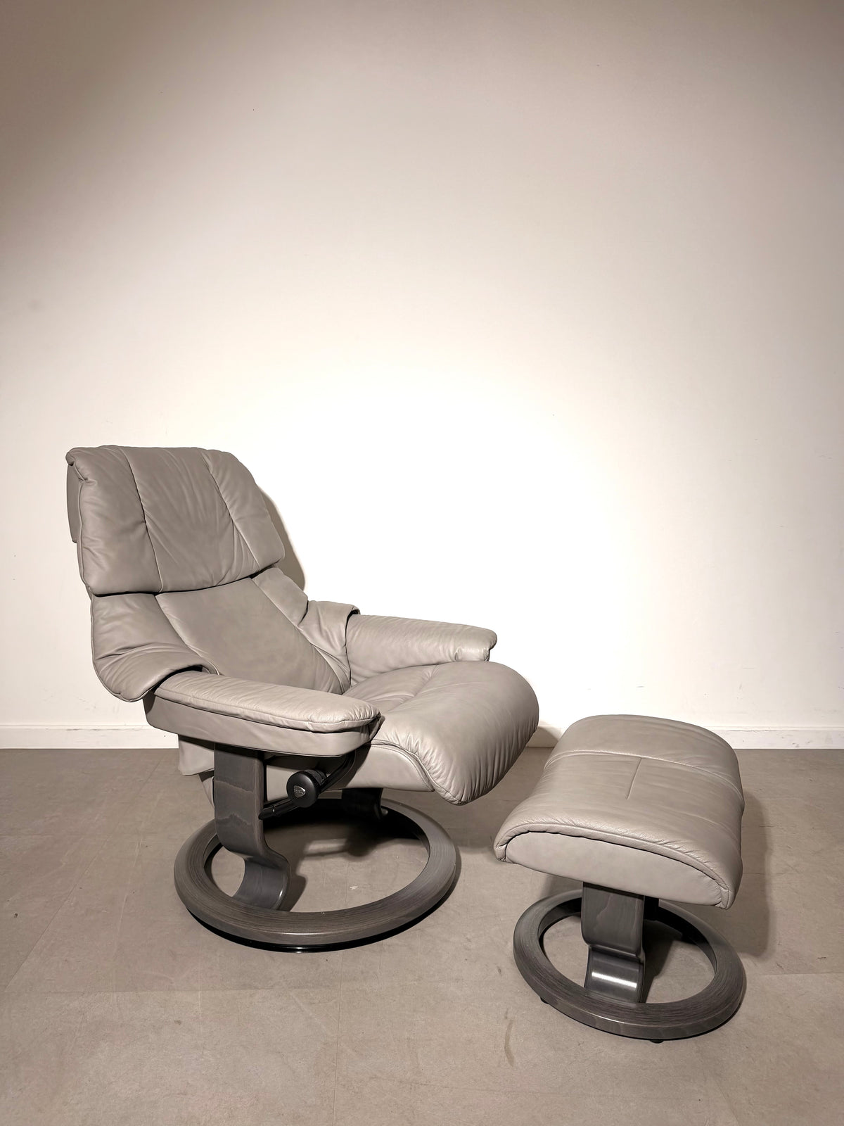 Stressless Leather Recliner with Matching Footstool
