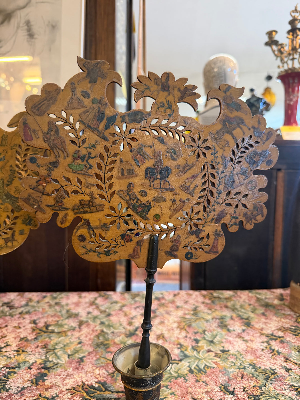 Pair of 19th-Century Fireplace Shields – Black & Gold