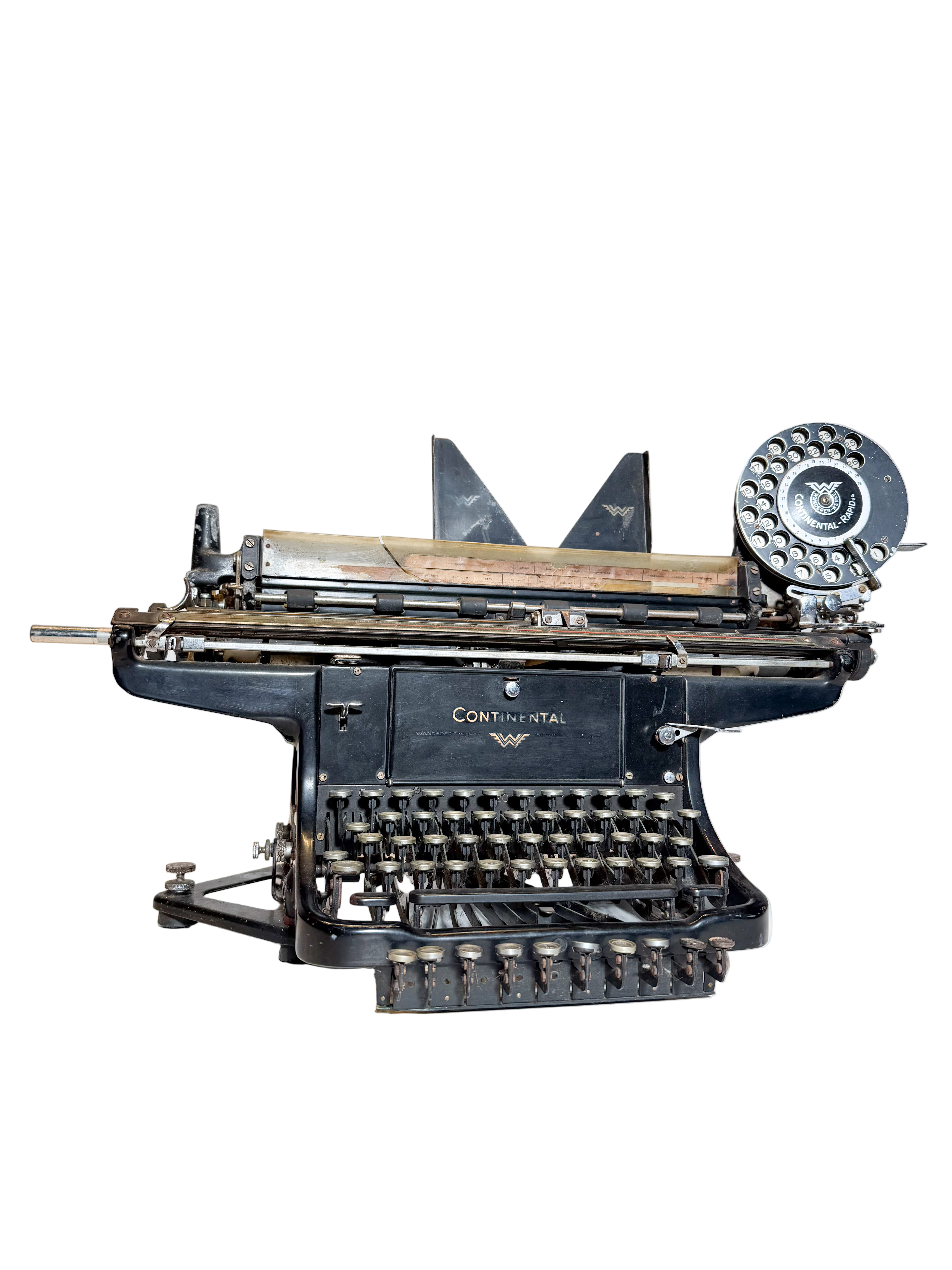 Antieke Continental Rapidus Typemachine – Vintage Duits ontwerp