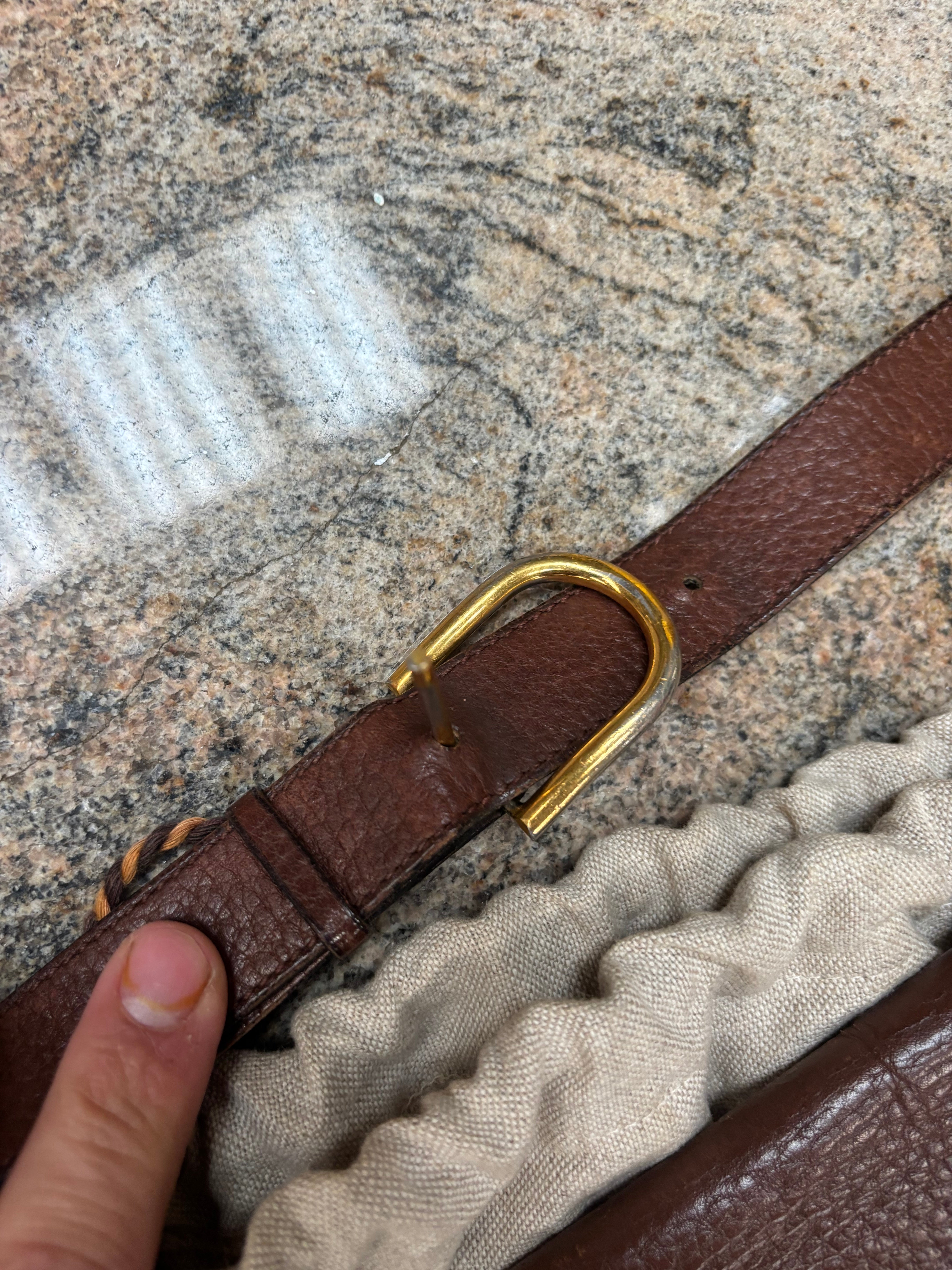 Sac bandoulière Delvaux Cognac