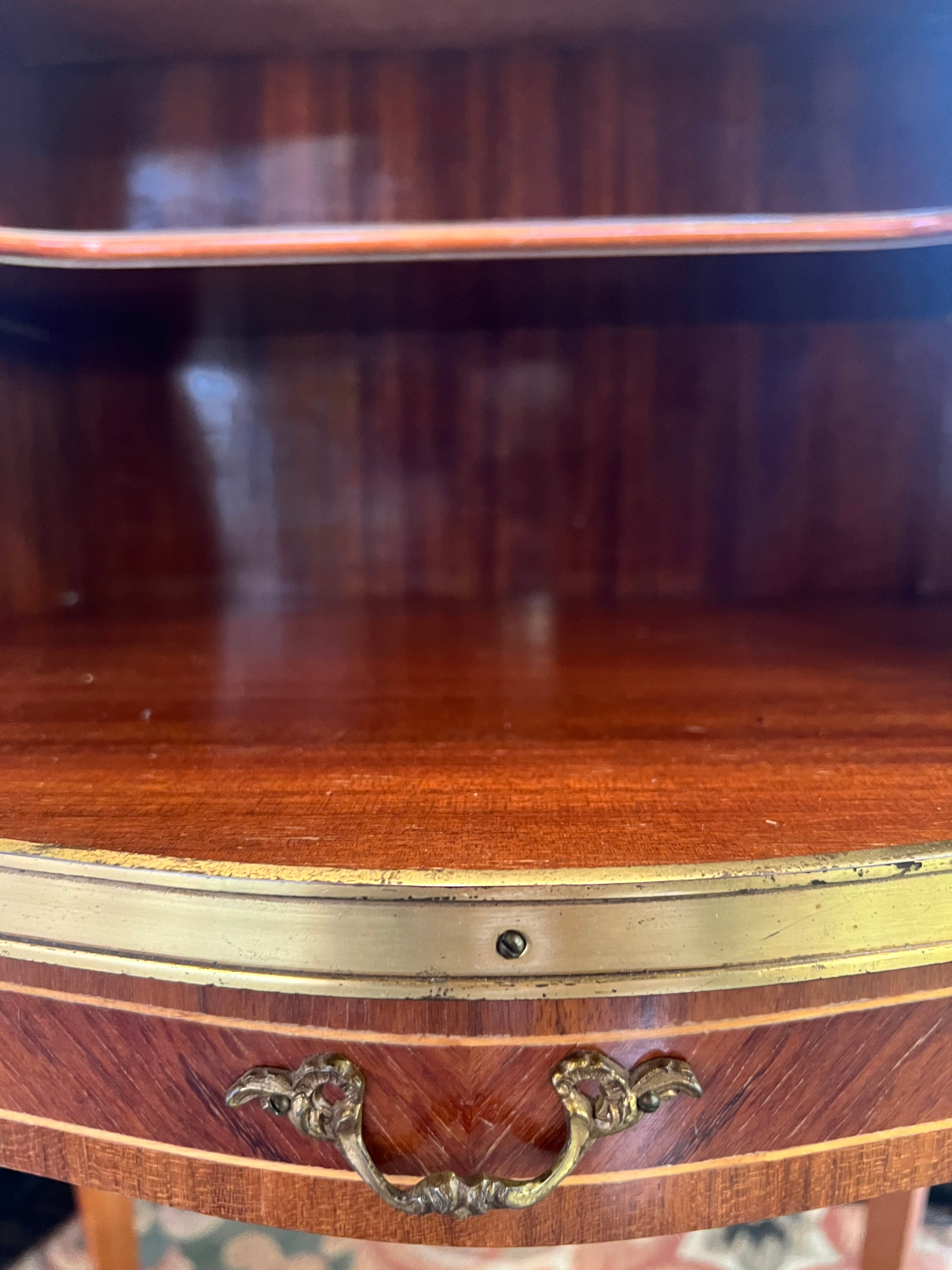 Antique French Louis XV style mahogany side table