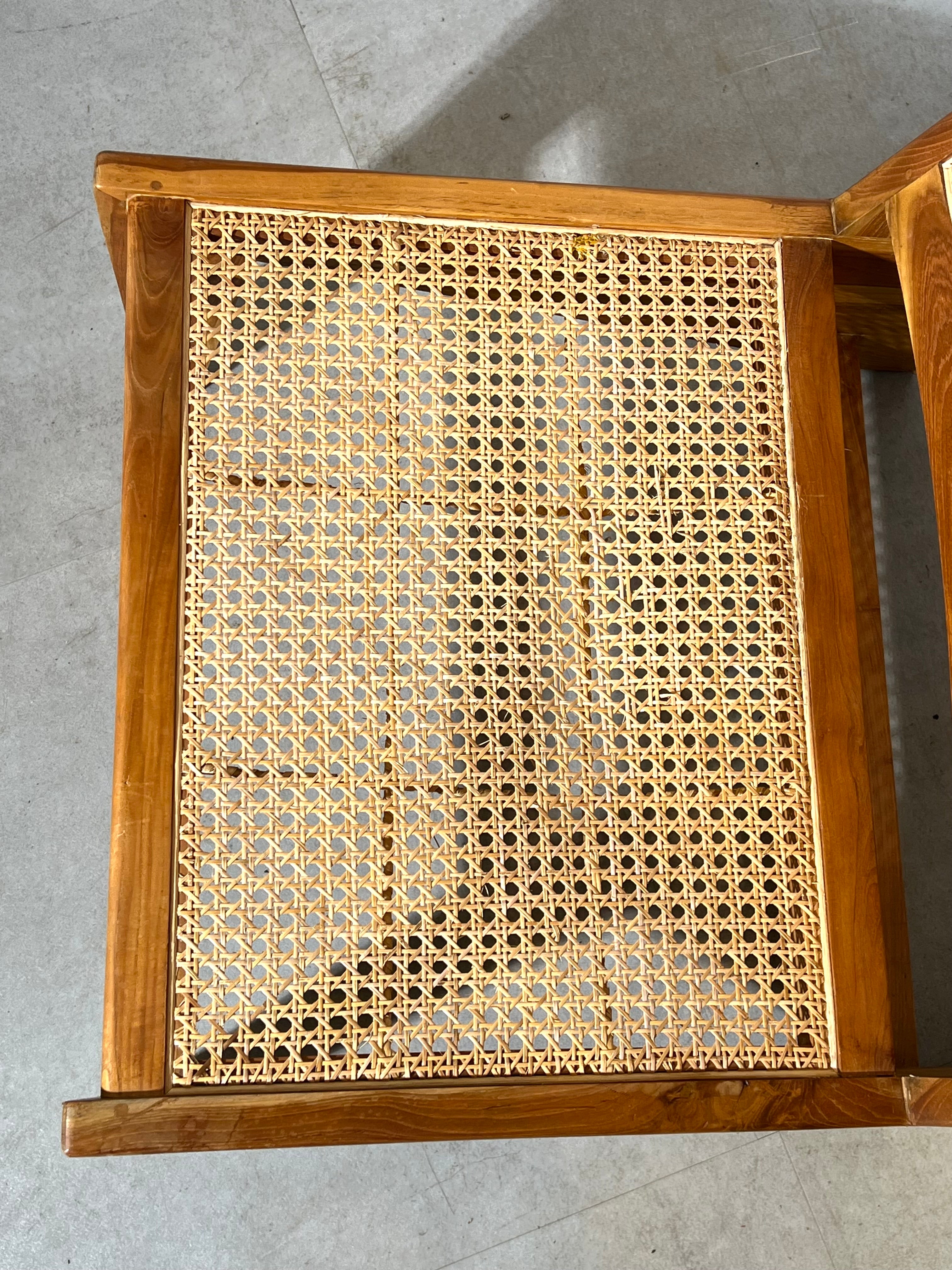 Kangaroo Lounge Chair In Teak & Rattan