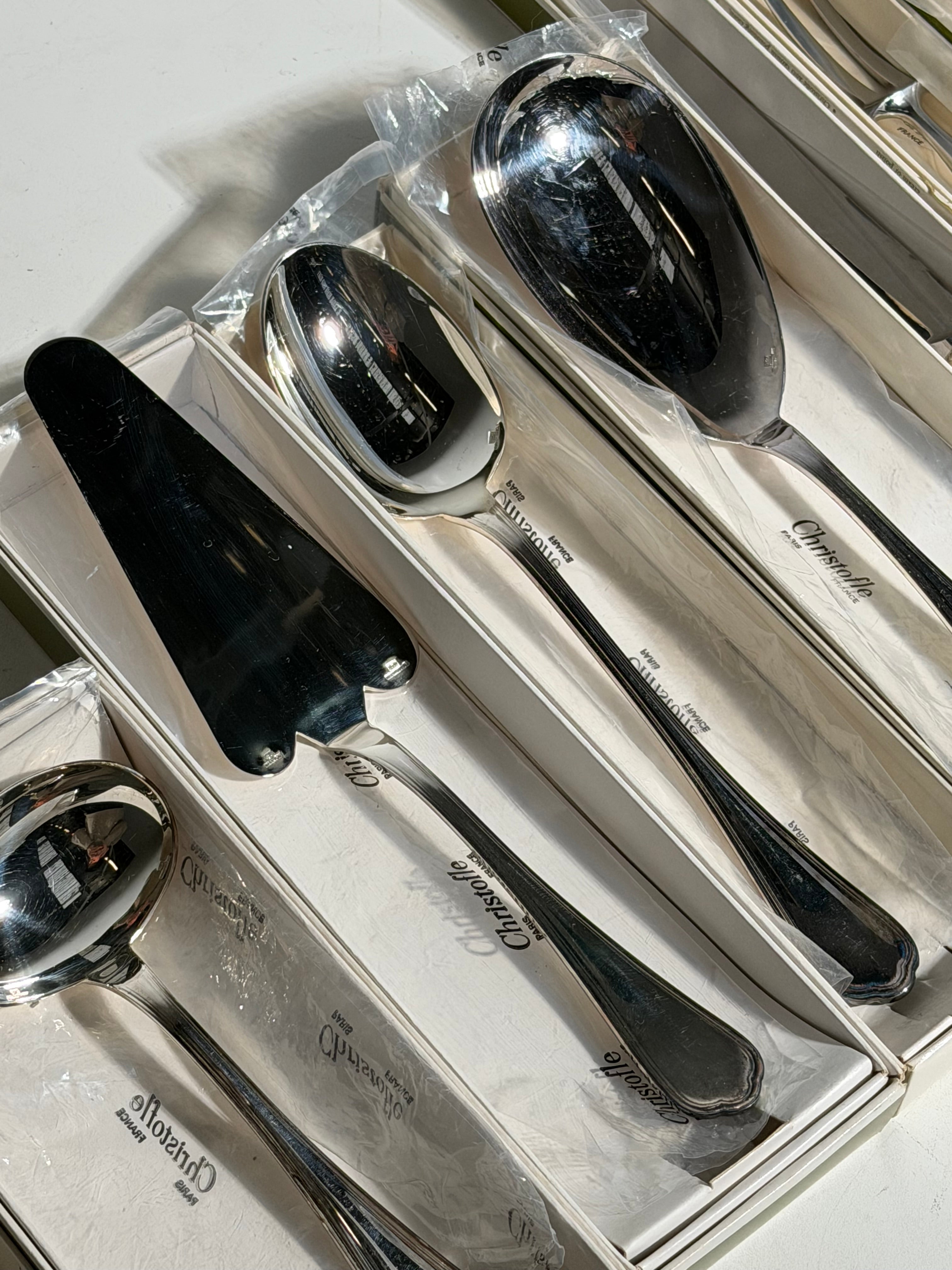 Christofle “Spatours” 144-Piece Flatware Set — New in Original Boxes