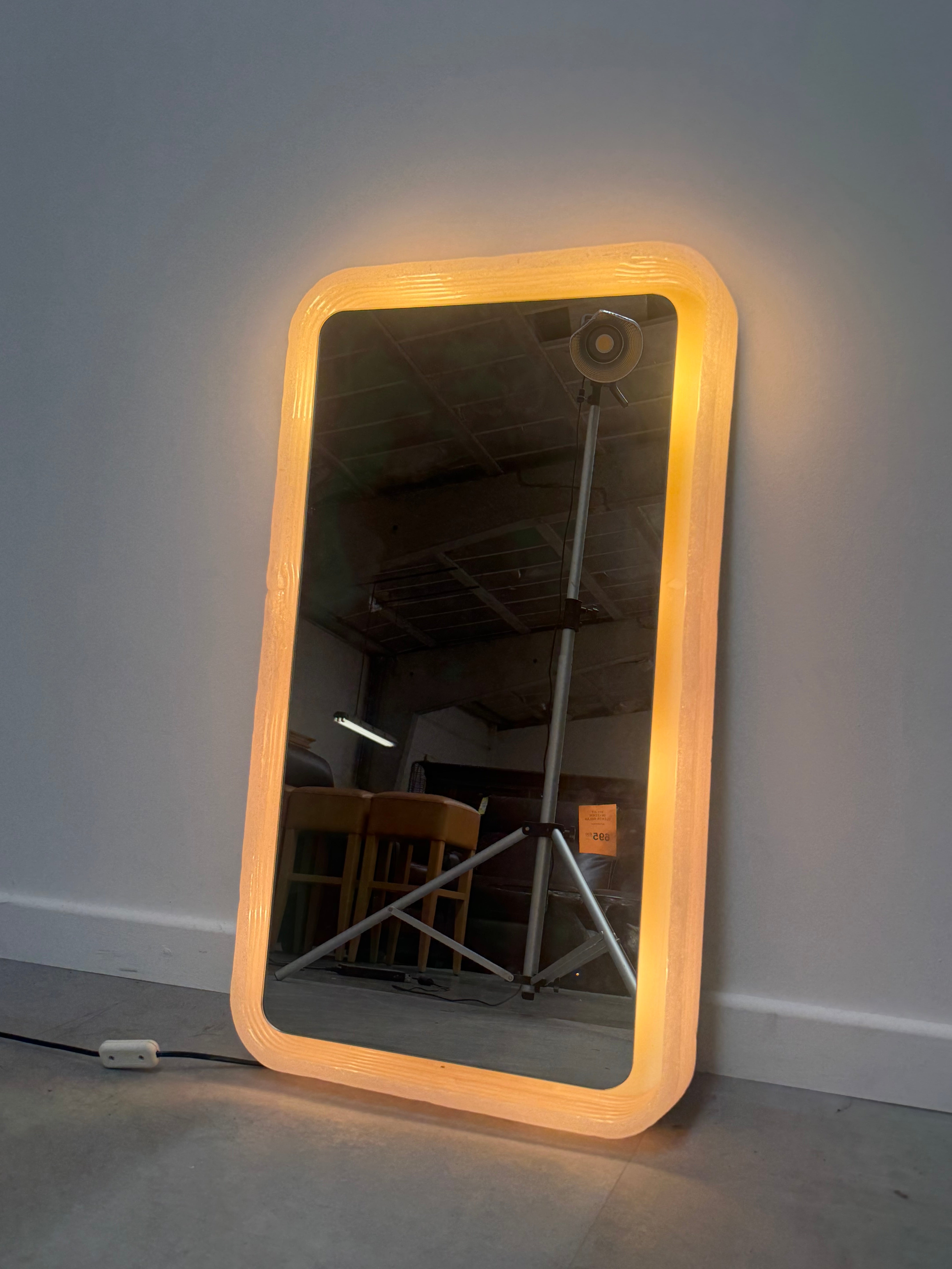 Vintage Illuminated Frosted Mirror