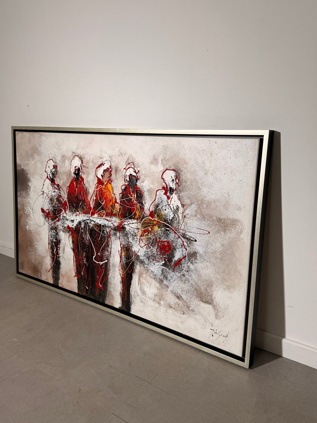 Jochem de Graaf – “Mensen” – Original Mixed Media Painting