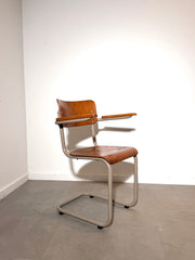 Vintage Bauhaus Tubular Steel Armchair
