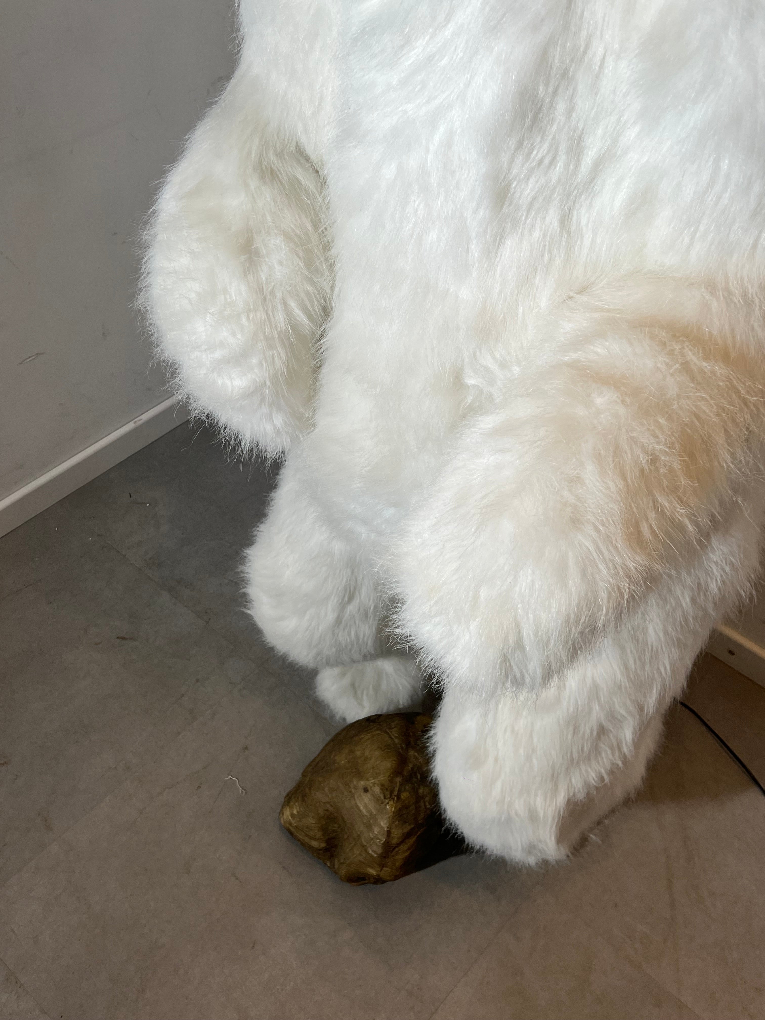 Large Moving Polar Bear with Integrated Bluetooth Speaker