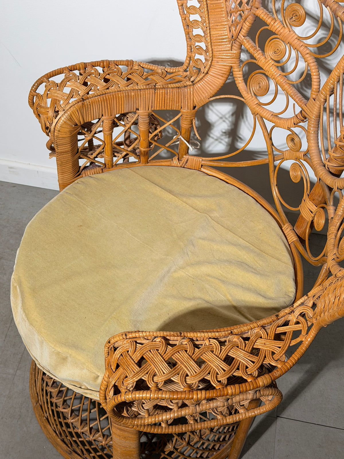 Vintage Rattan Peacock Chair