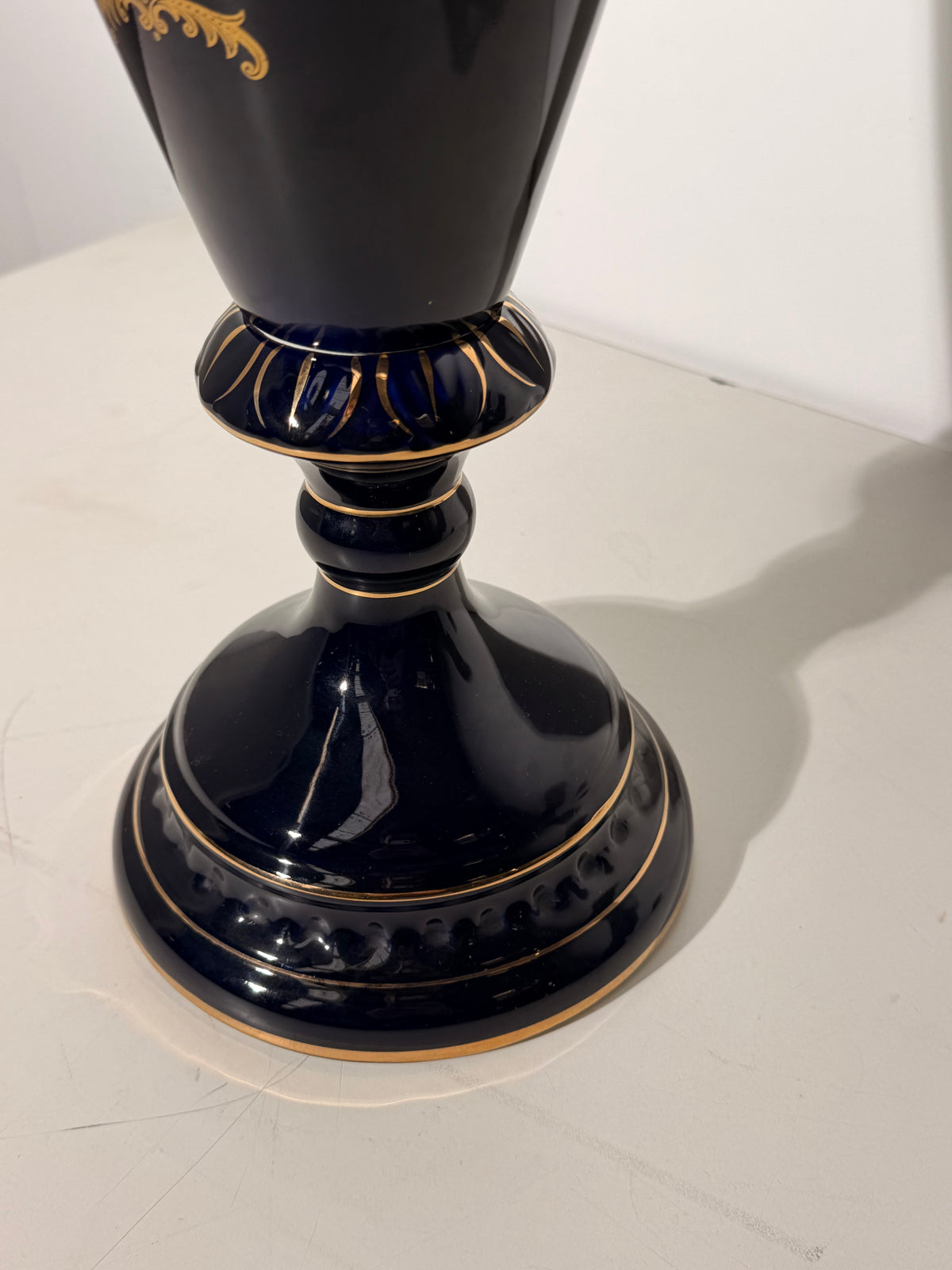 Pair of Large Kobalt Porcelain Lidded Vases
