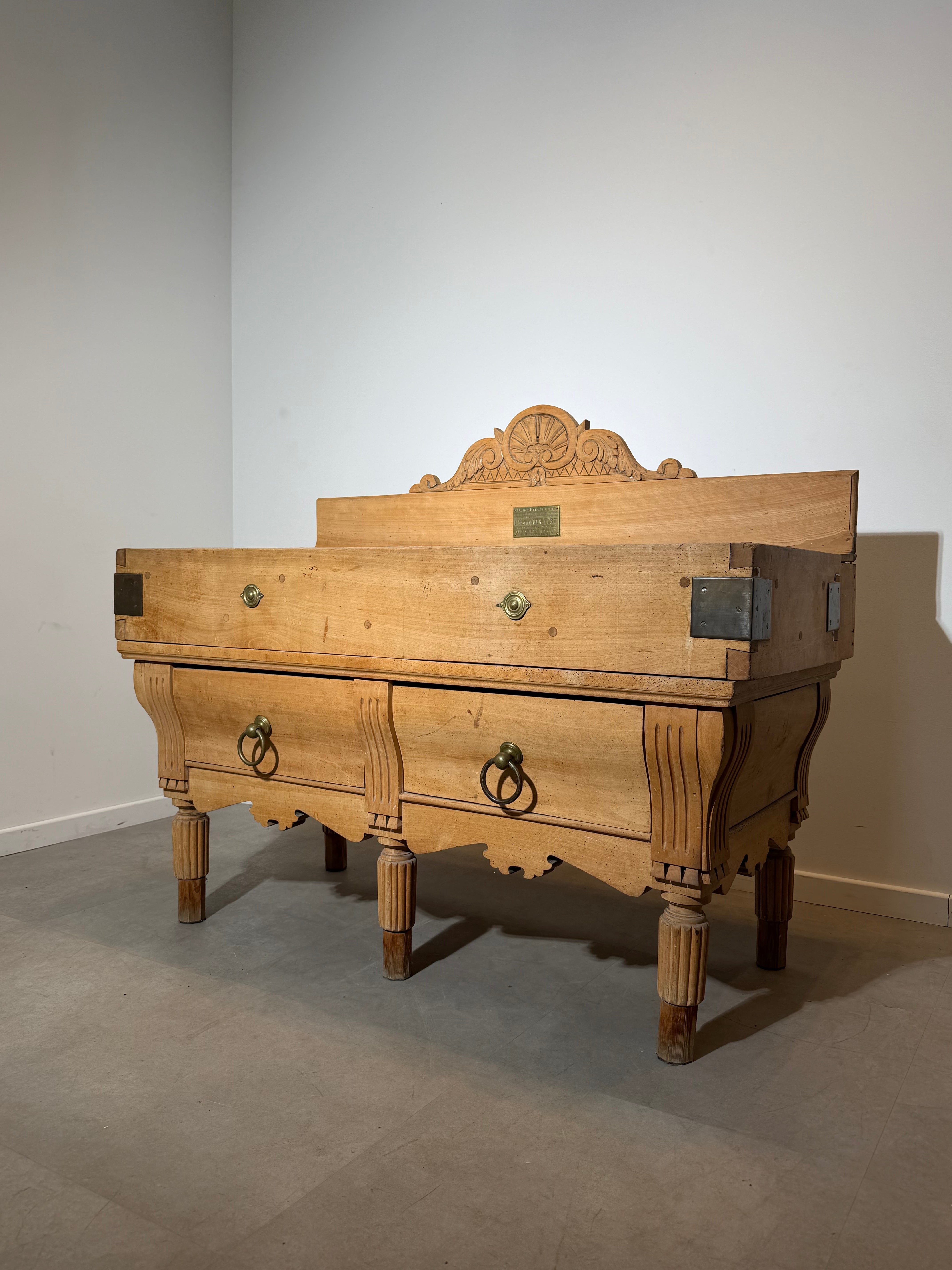 Vintage Belgian Butcher’s Block by Ver Elst – Brussels