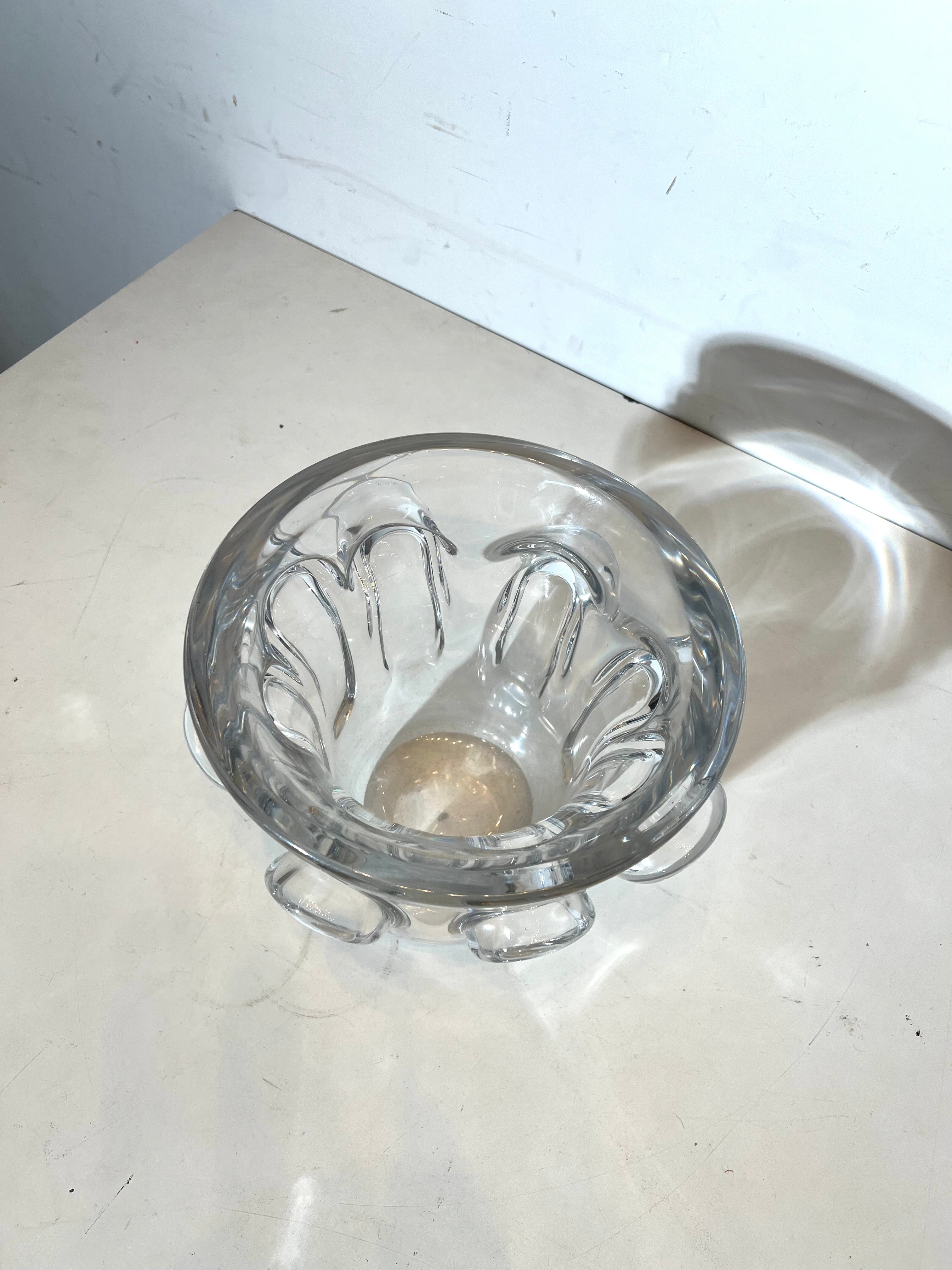 Val Saint Lambert Crystal Ice Bucket