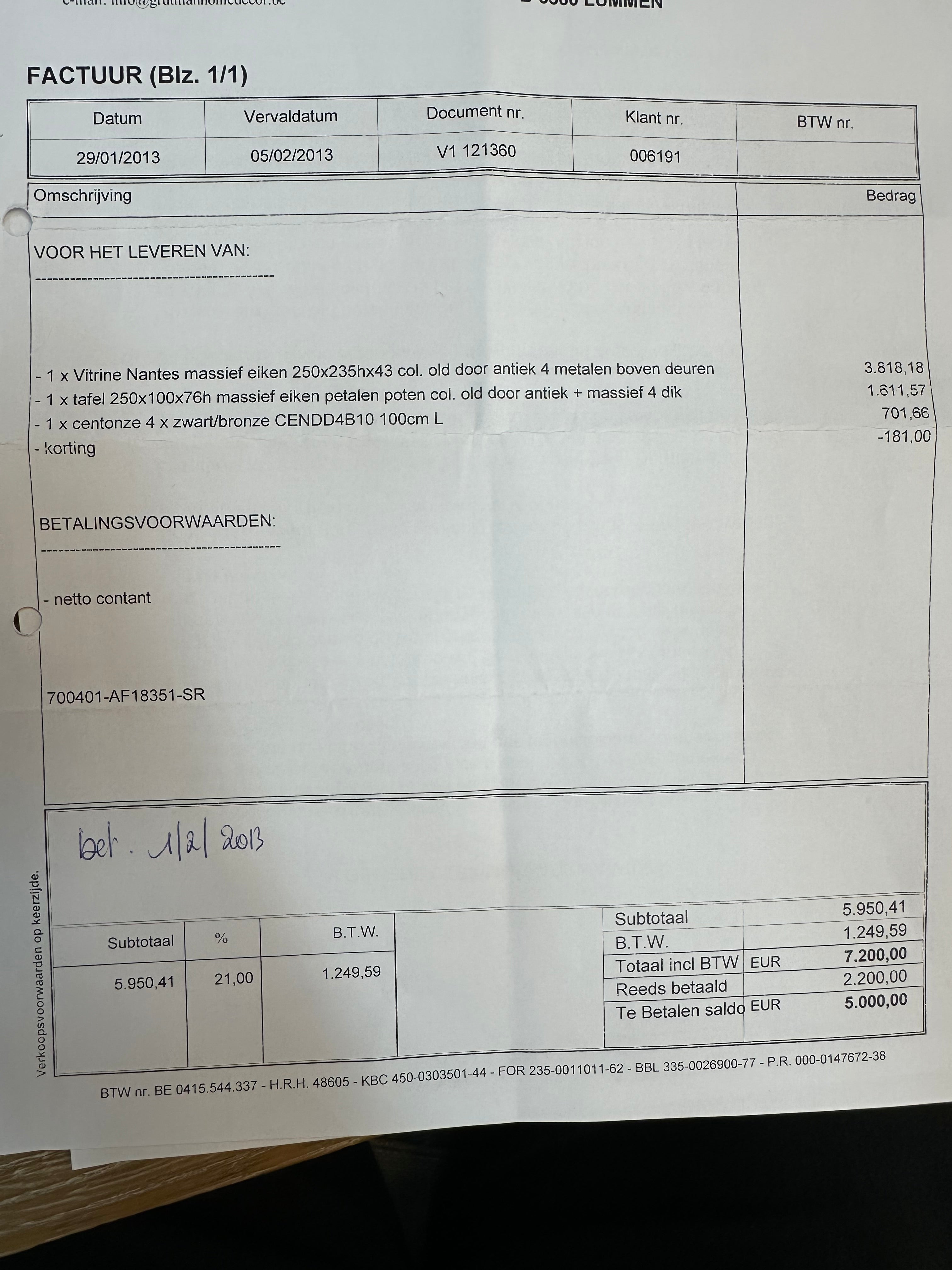 Grutman dining table – solid oak top 270 cm