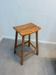 Tabouret de bar d'extérieur en teck