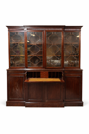 Antique English Display Cabinet / Bookcase Secretaire – 190 x 215 x 70 cm