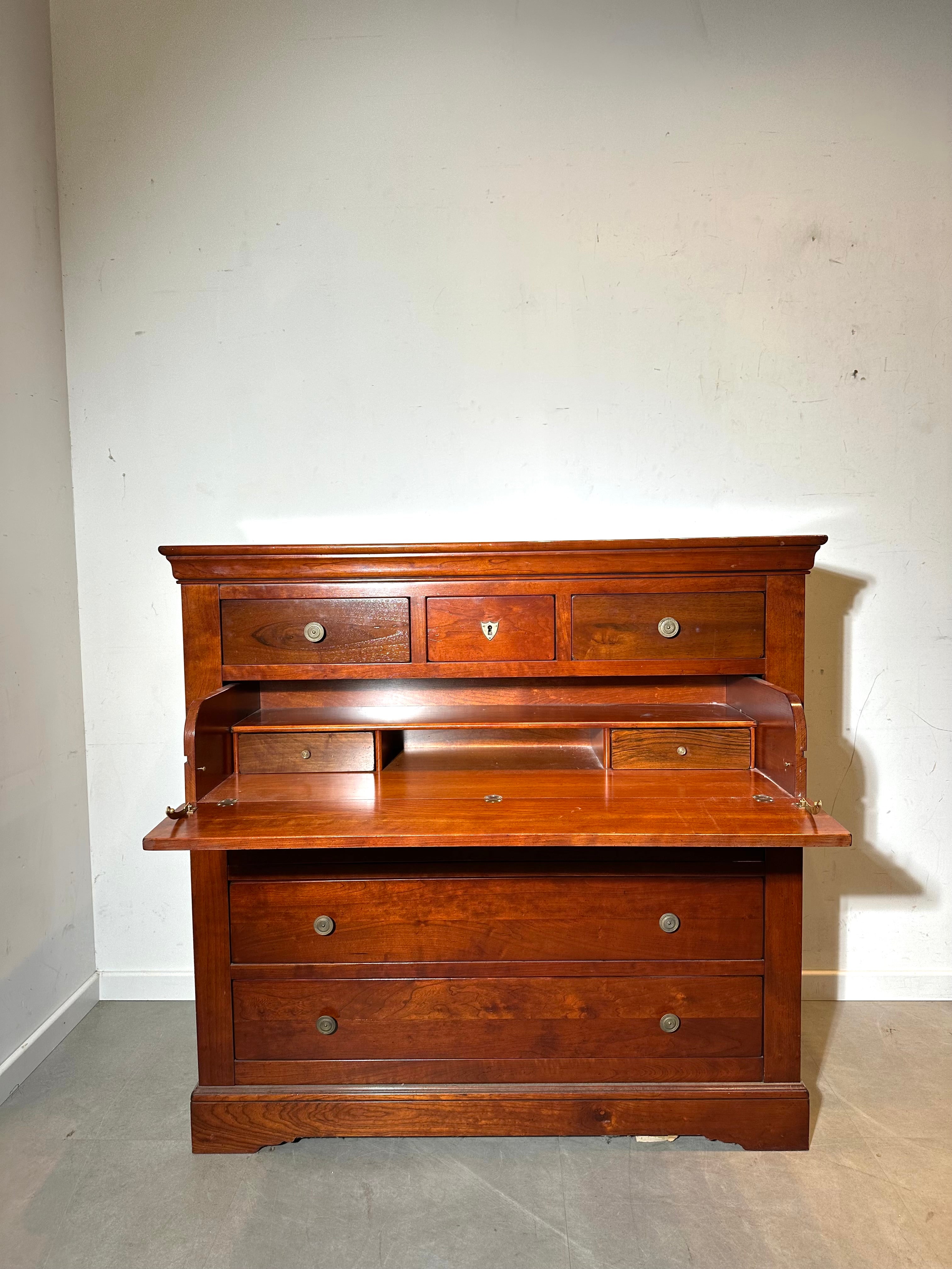 Antique Secretary Chest Cherrywood "Grange"