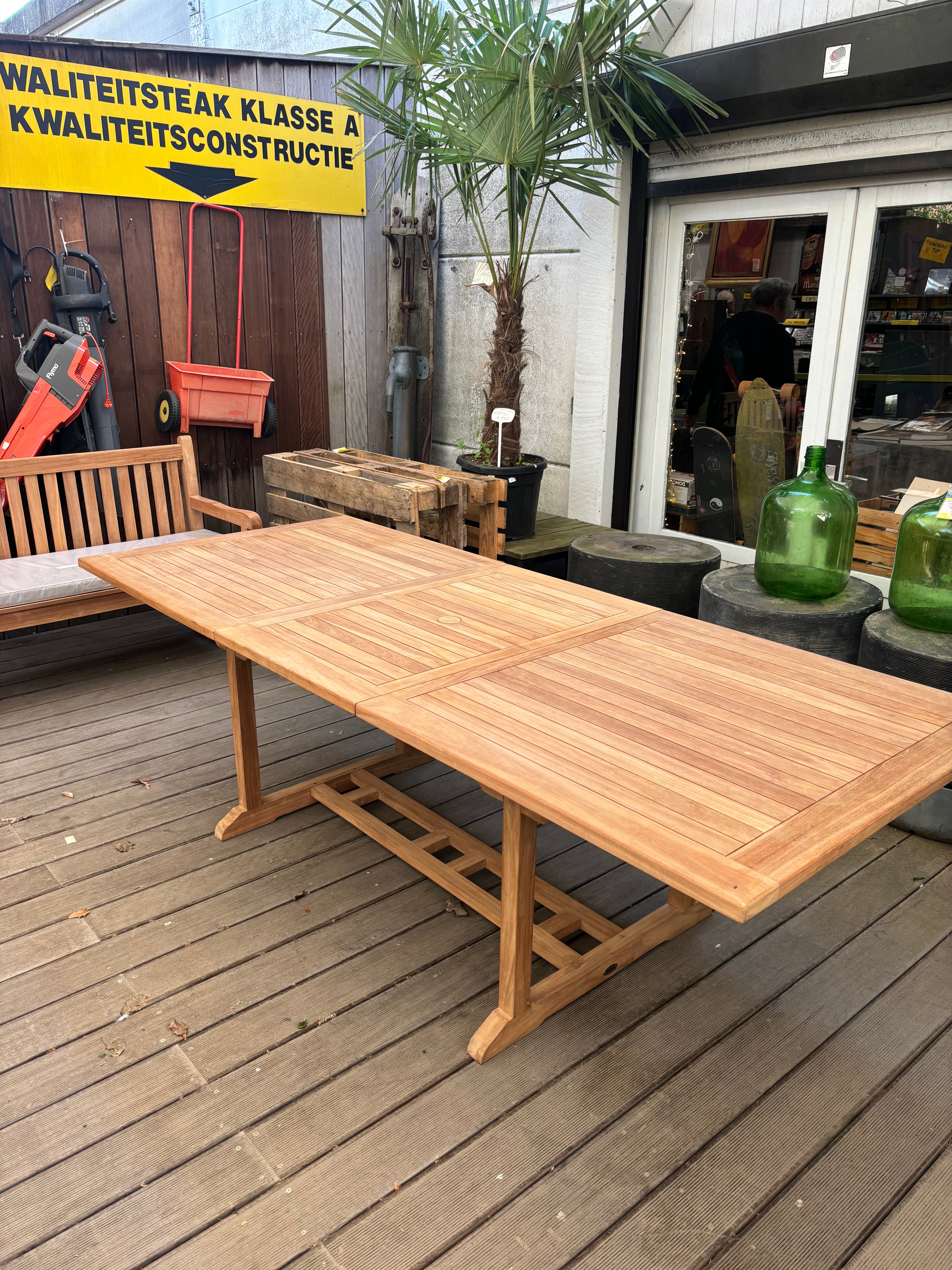 Outdoor extendable A - quality teak dining table