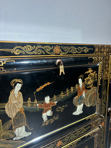 Oriental handpainted cabinet