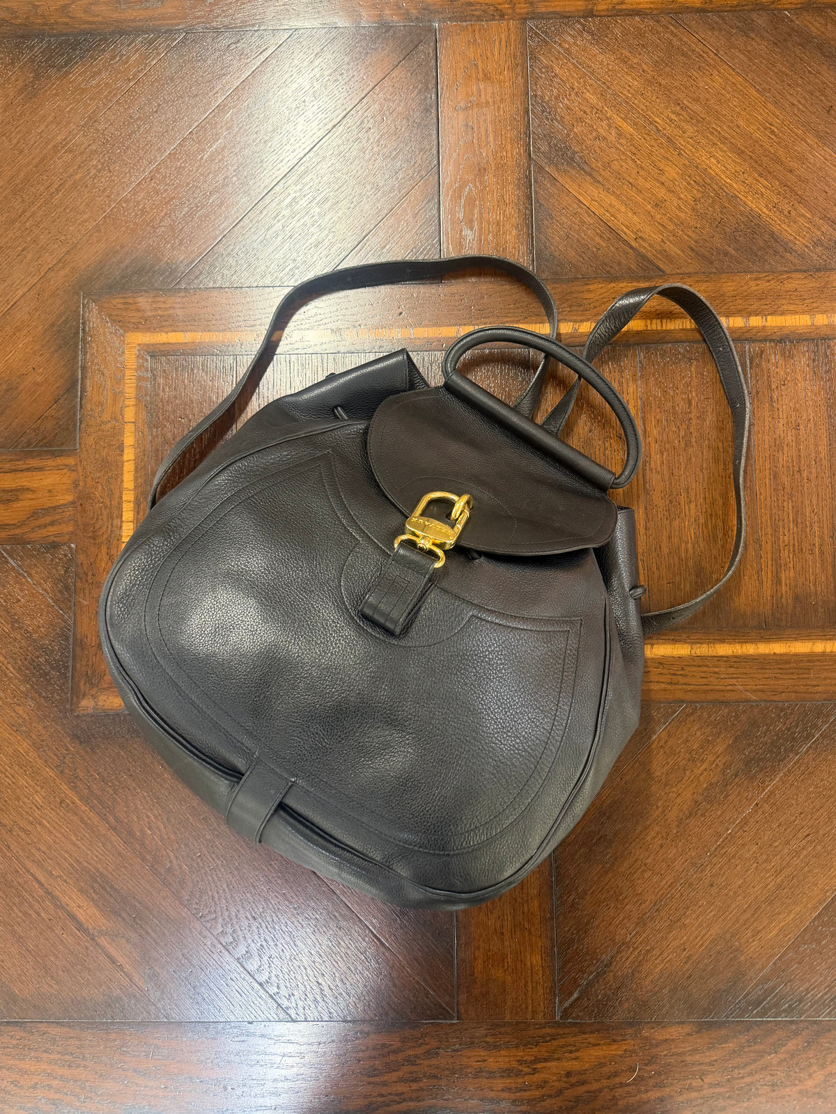 Delvaux Lucifer GM – Black Leather Backpack