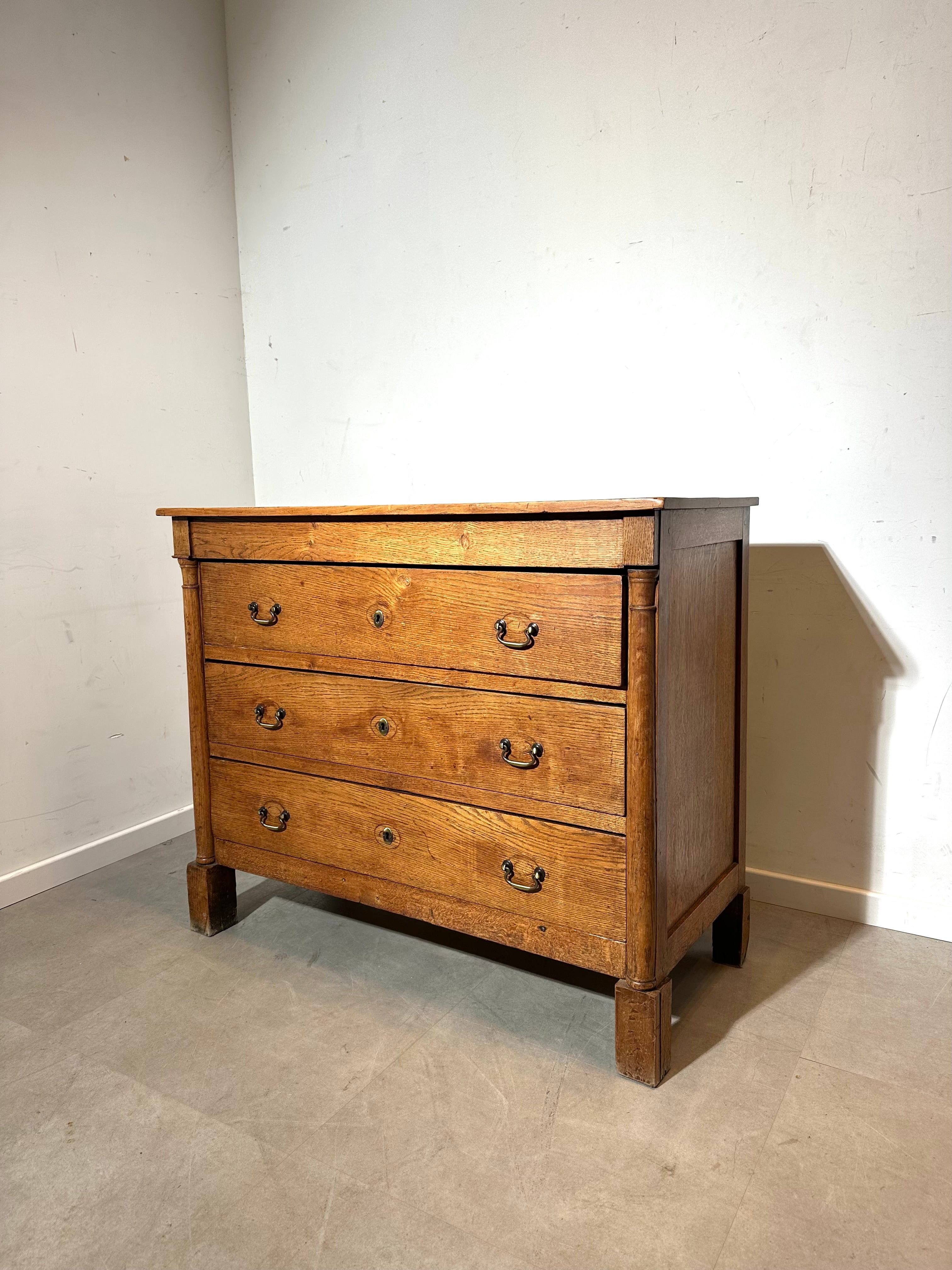 Antique Solid Oak Chest of Drawers