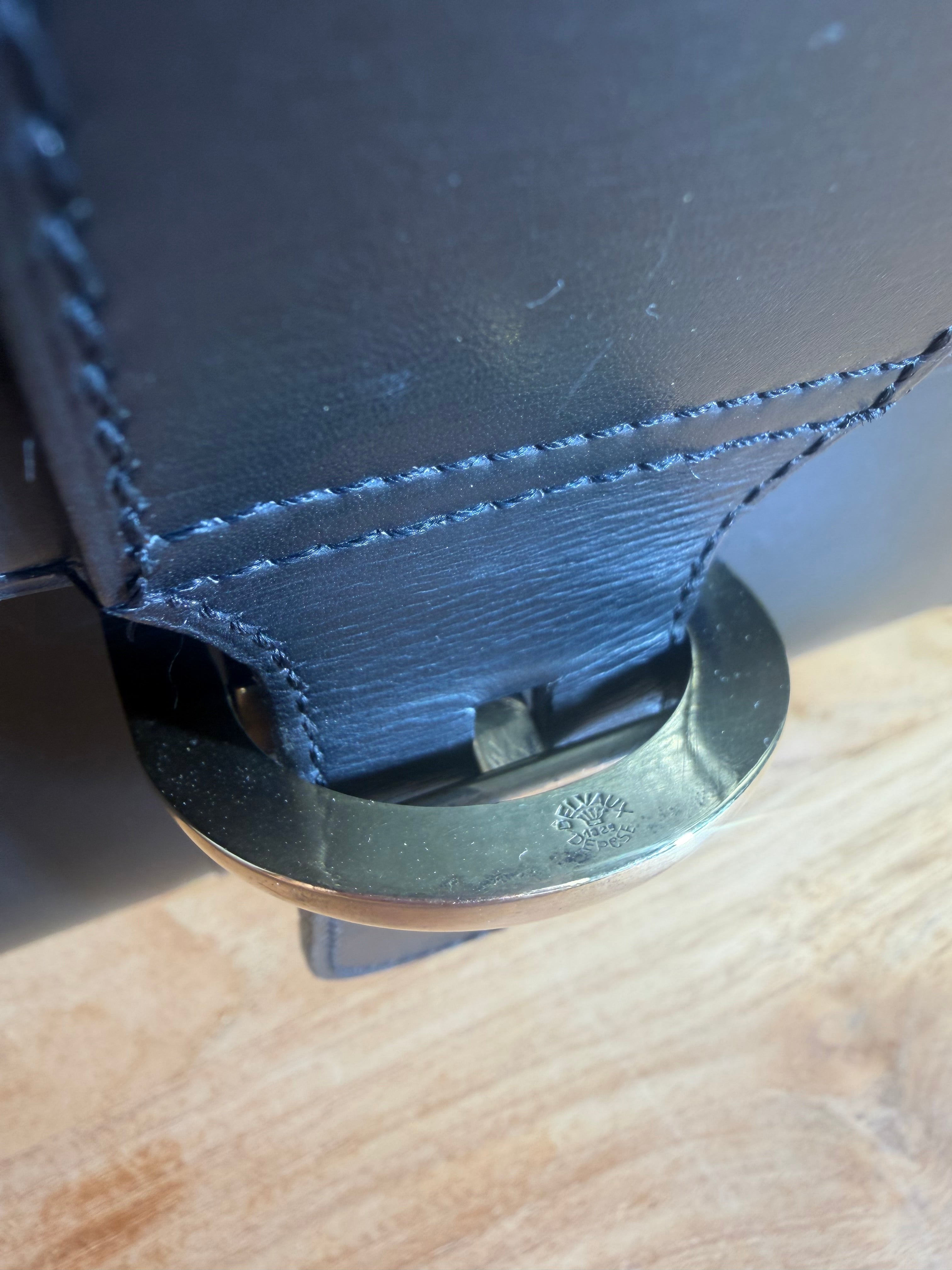 Delvaux Brillant MM Handbag – Black Leather
