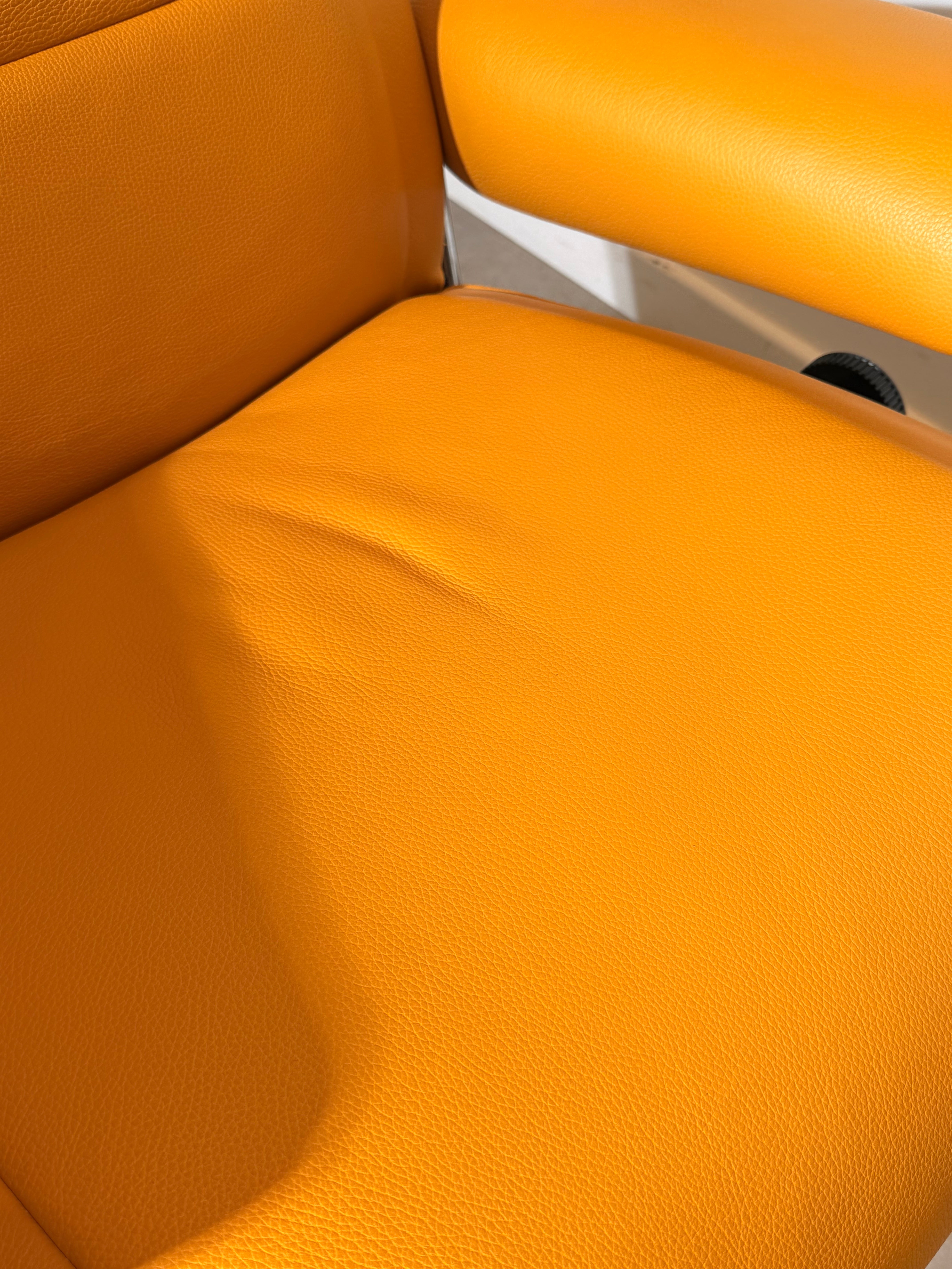 Stressless City Recliner with Ottoman – Mustard Yellow Leather