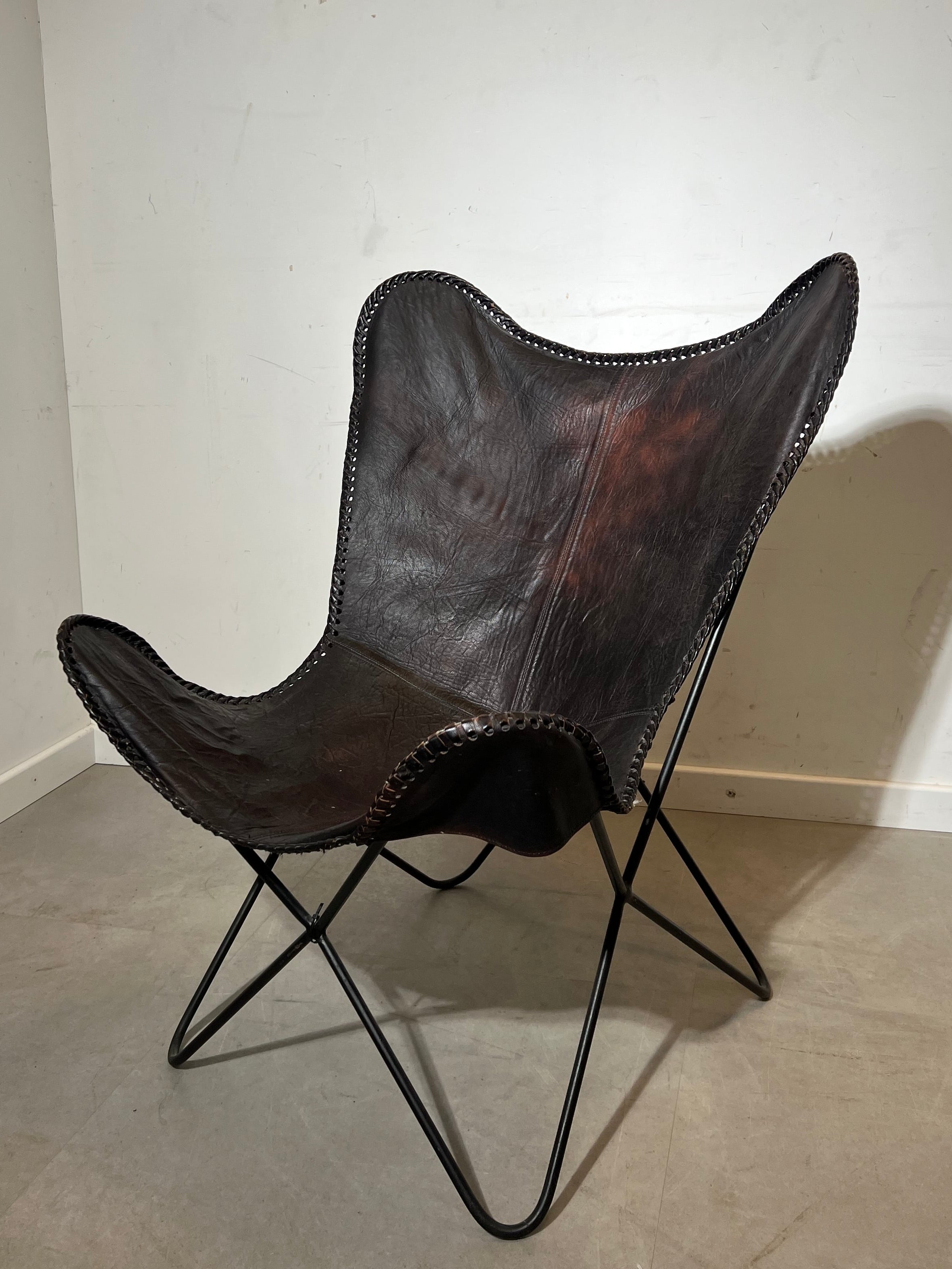 Butterfly Chair Black Leather