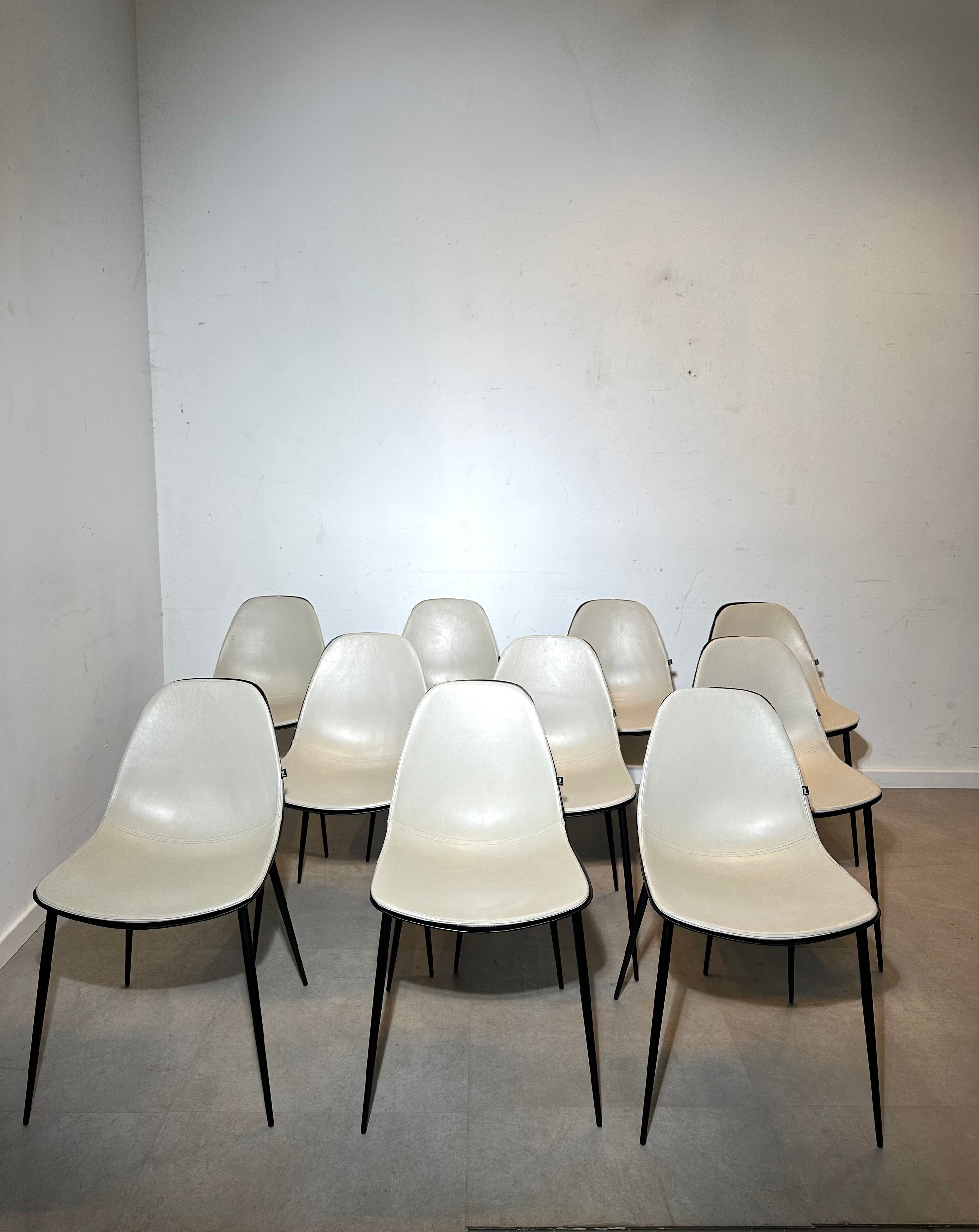 Joli Dining Chair – Black Frame with Pearl Leather - Price per piece