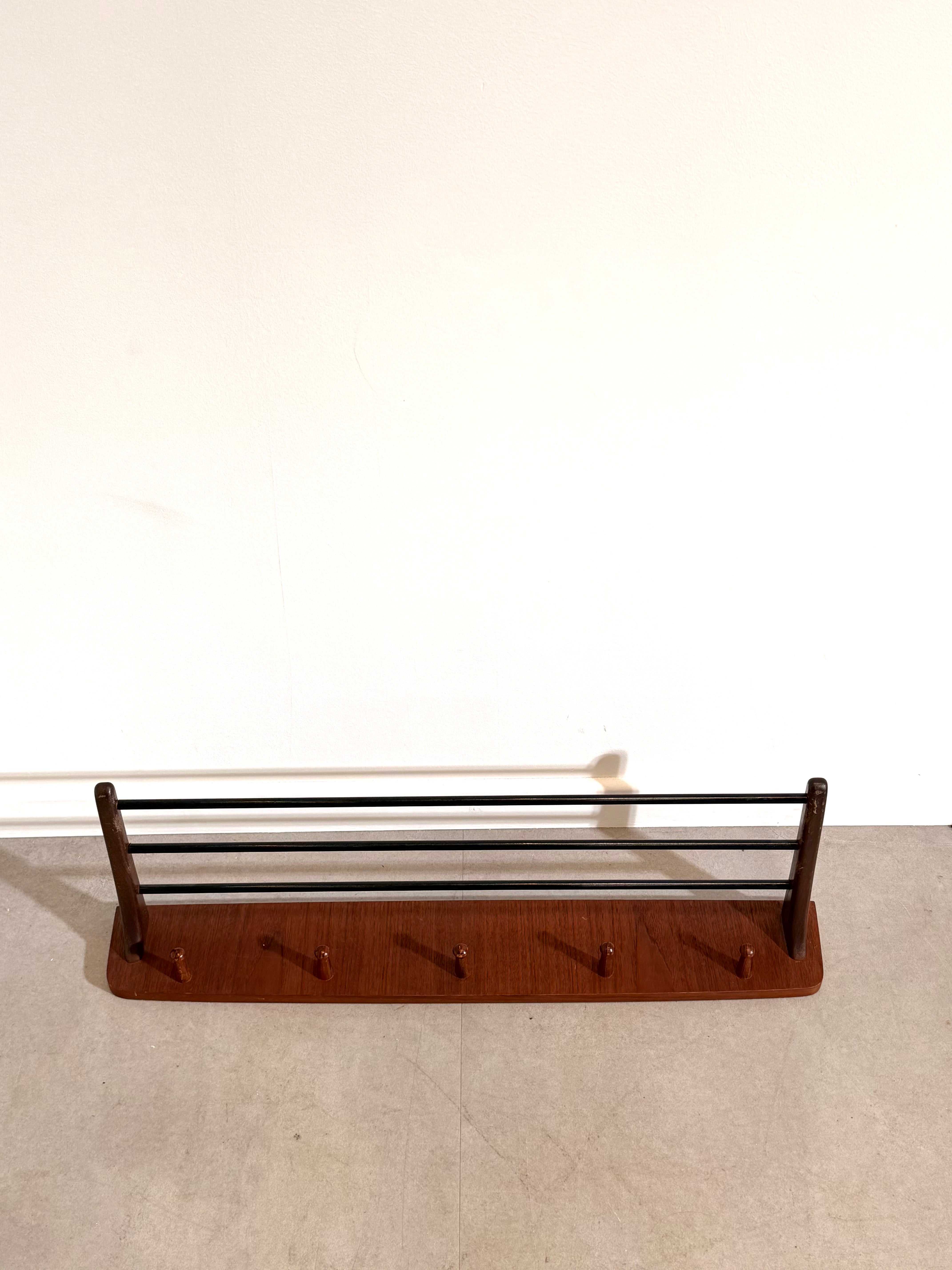 Vintage Mid-Century Wall Coat Rack
