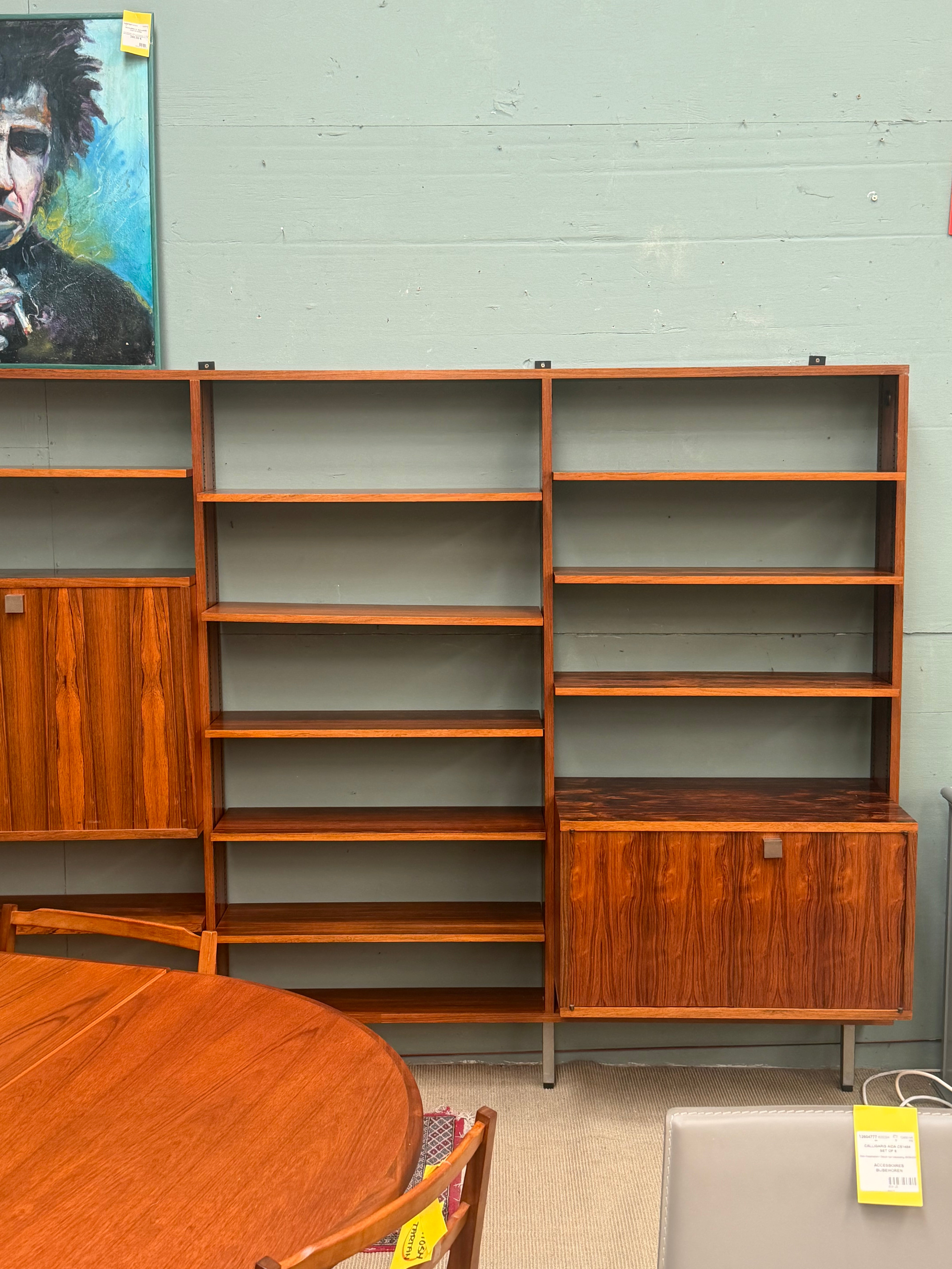 Alfred Hendrickx for Belform Wall Unit – Modular Rosewood Shelving System