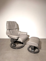 Stressless Leather Recliner with Matching Footstool