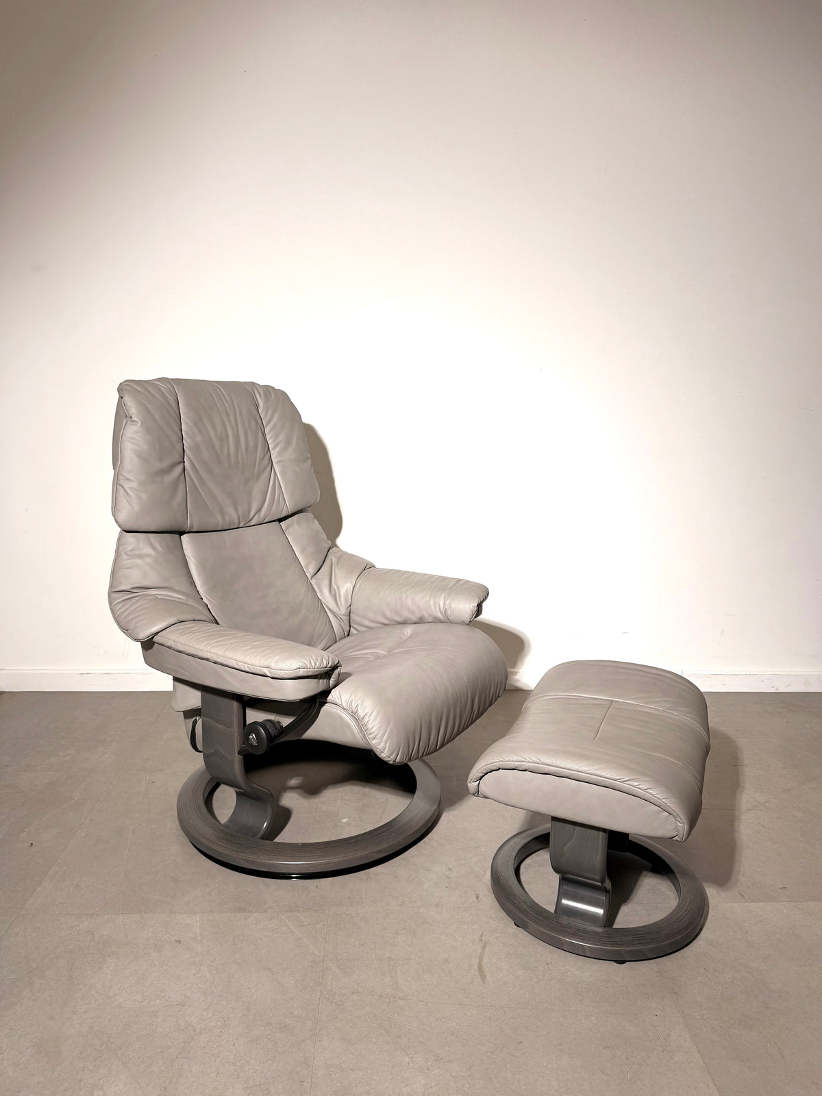Stressless Leather Recliner with Matching Footstool