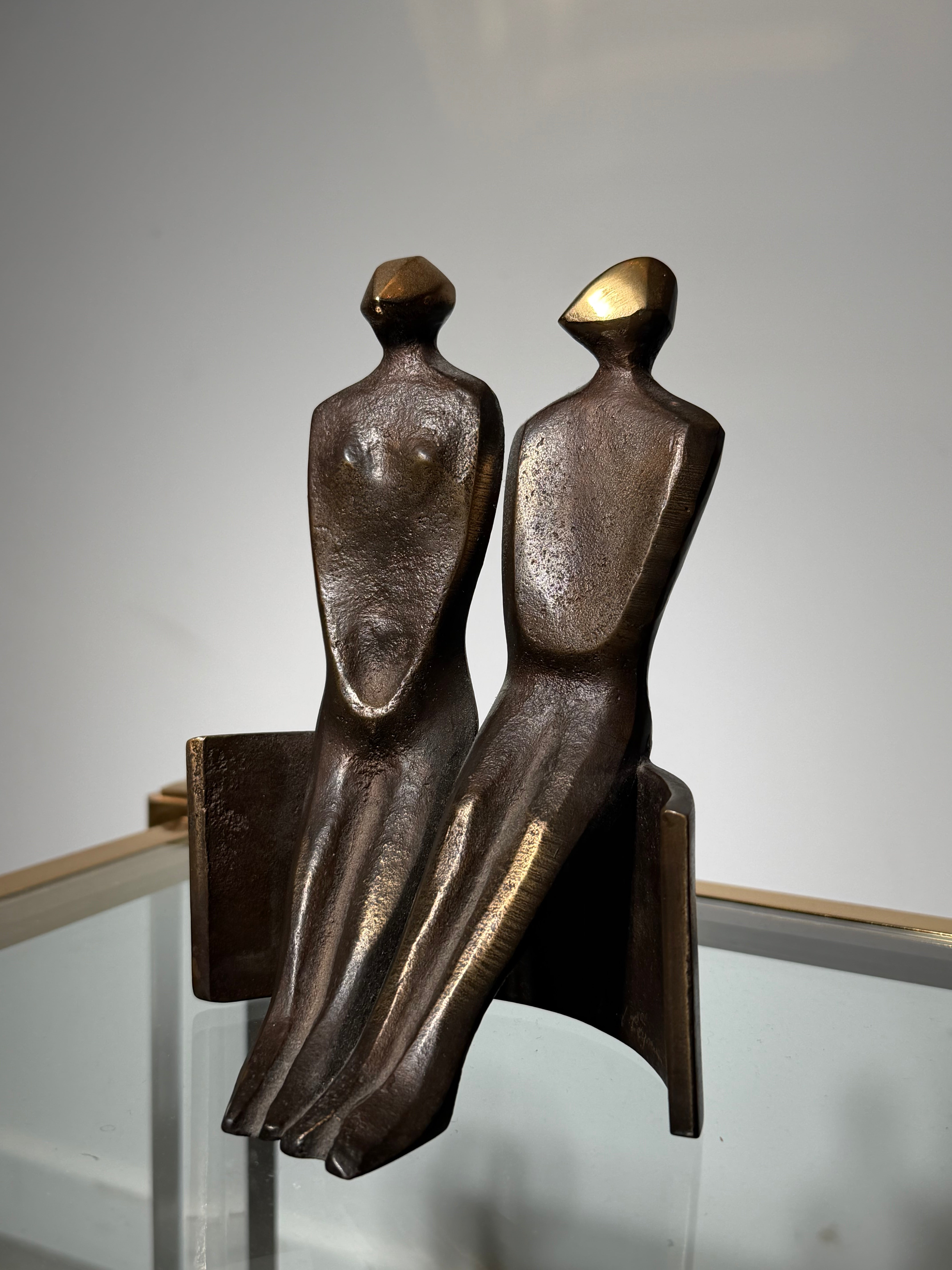 Boud Ceysens – Abstract Bronze Sculpture “Couple” (Edition 2/2)