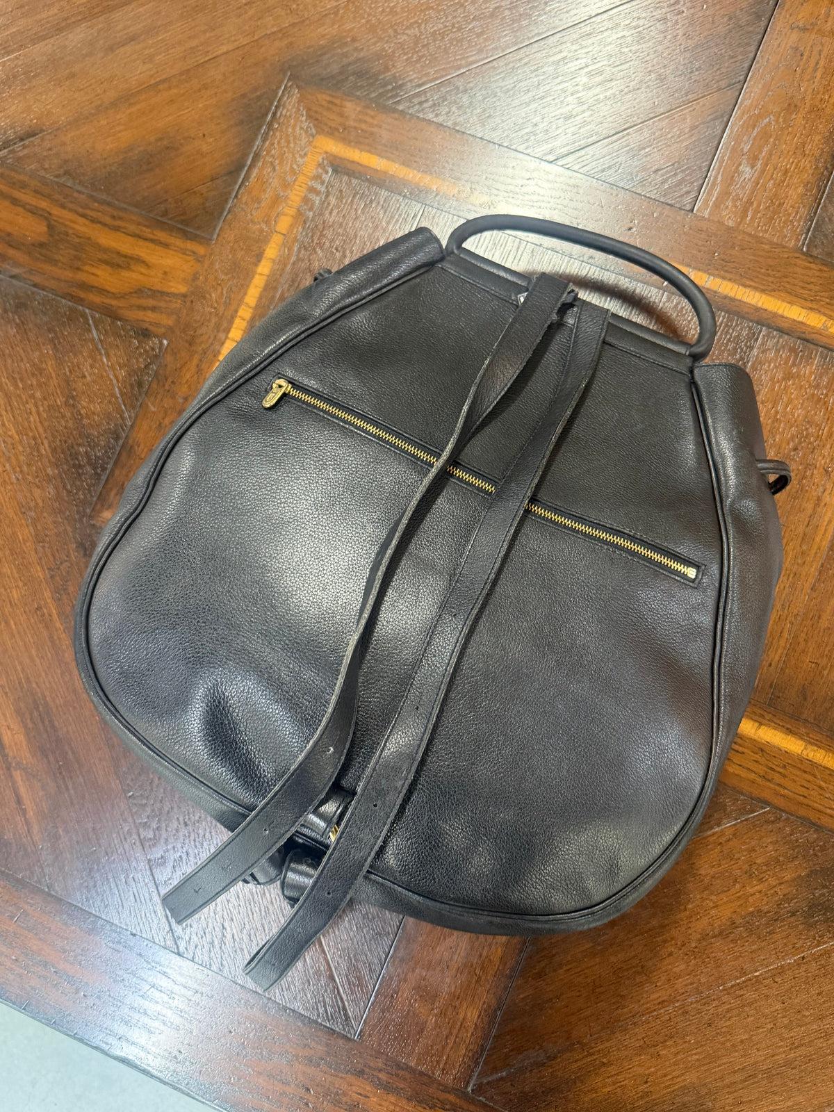Delvaux Lucifer GM – Black Leather Backpack