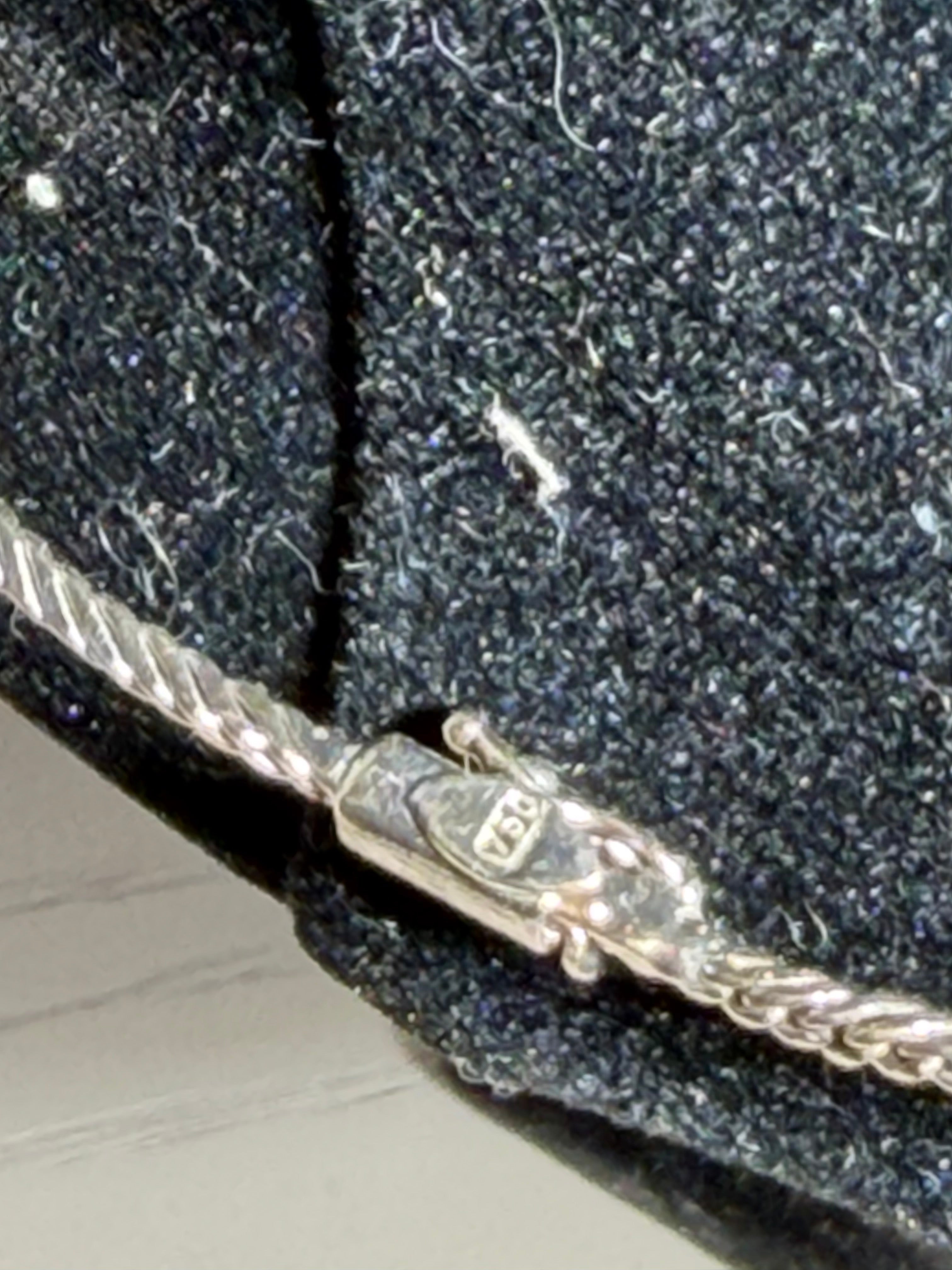 White Gold Necklace with Brilliant-Cut Stones & Drop Pendant