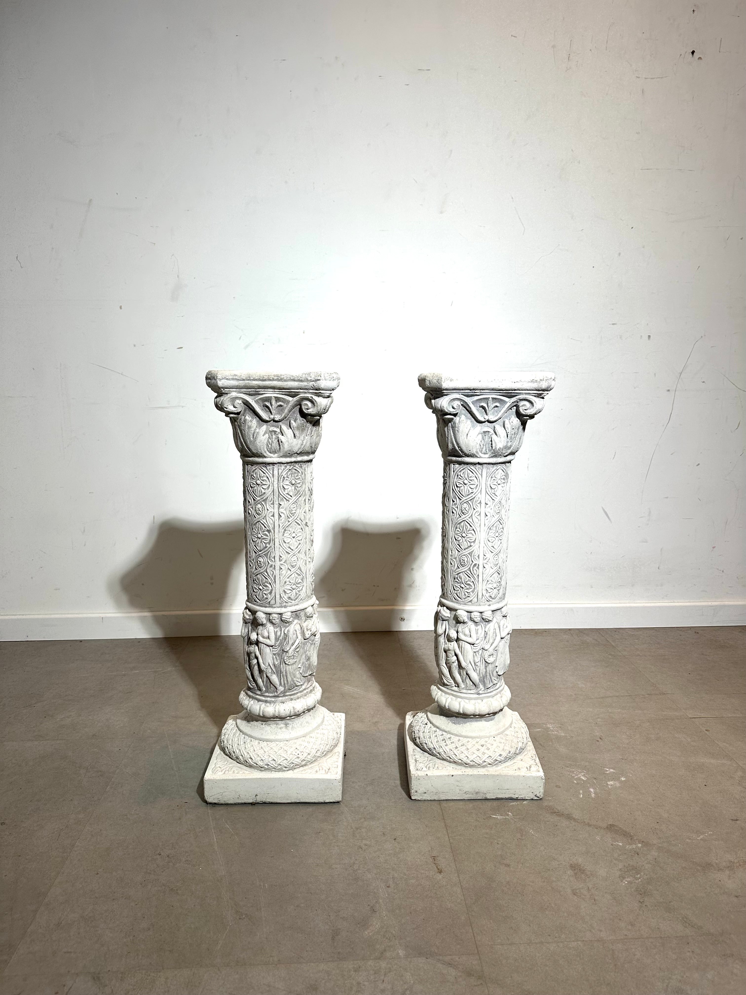 Antique-Style Sculptural Pedestal Column