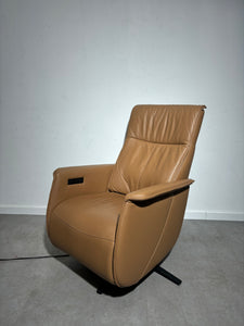 Relaxchair cognac brown leather