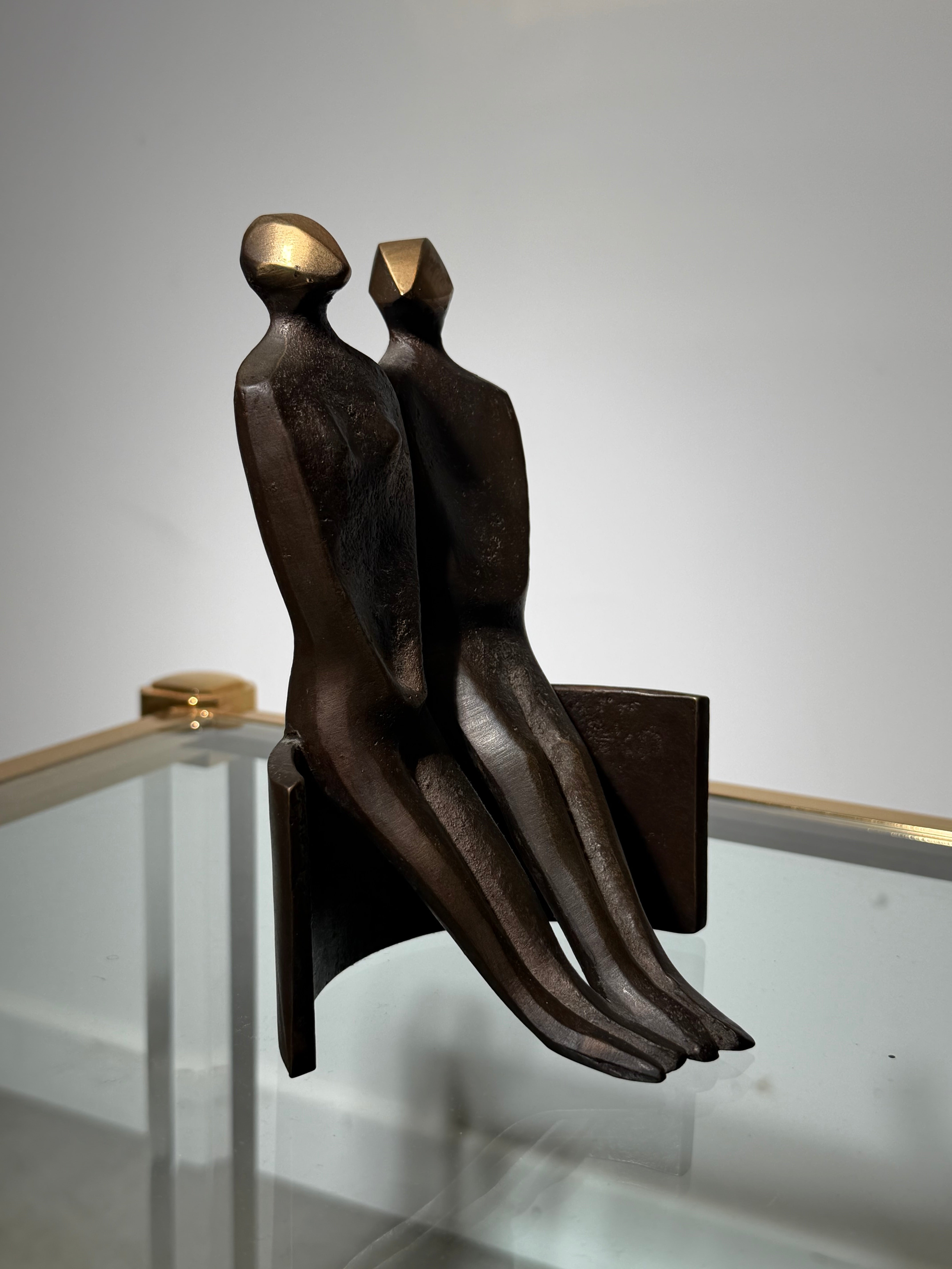 Boud Ceysens – Abstract Bronze Sculpture “Couple” (Edition 2/2)