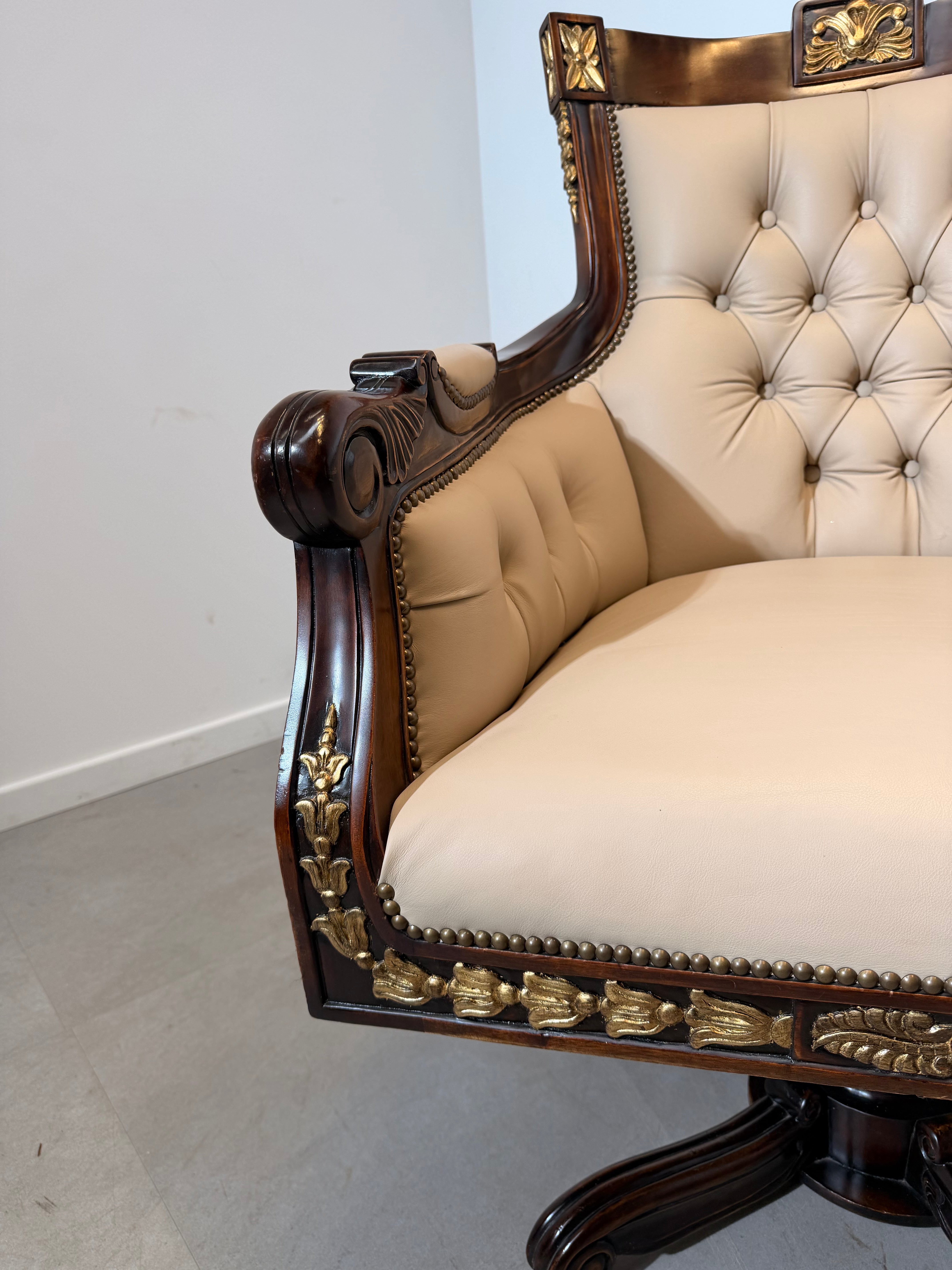 Antique Empire Style Swivel Desk Chair