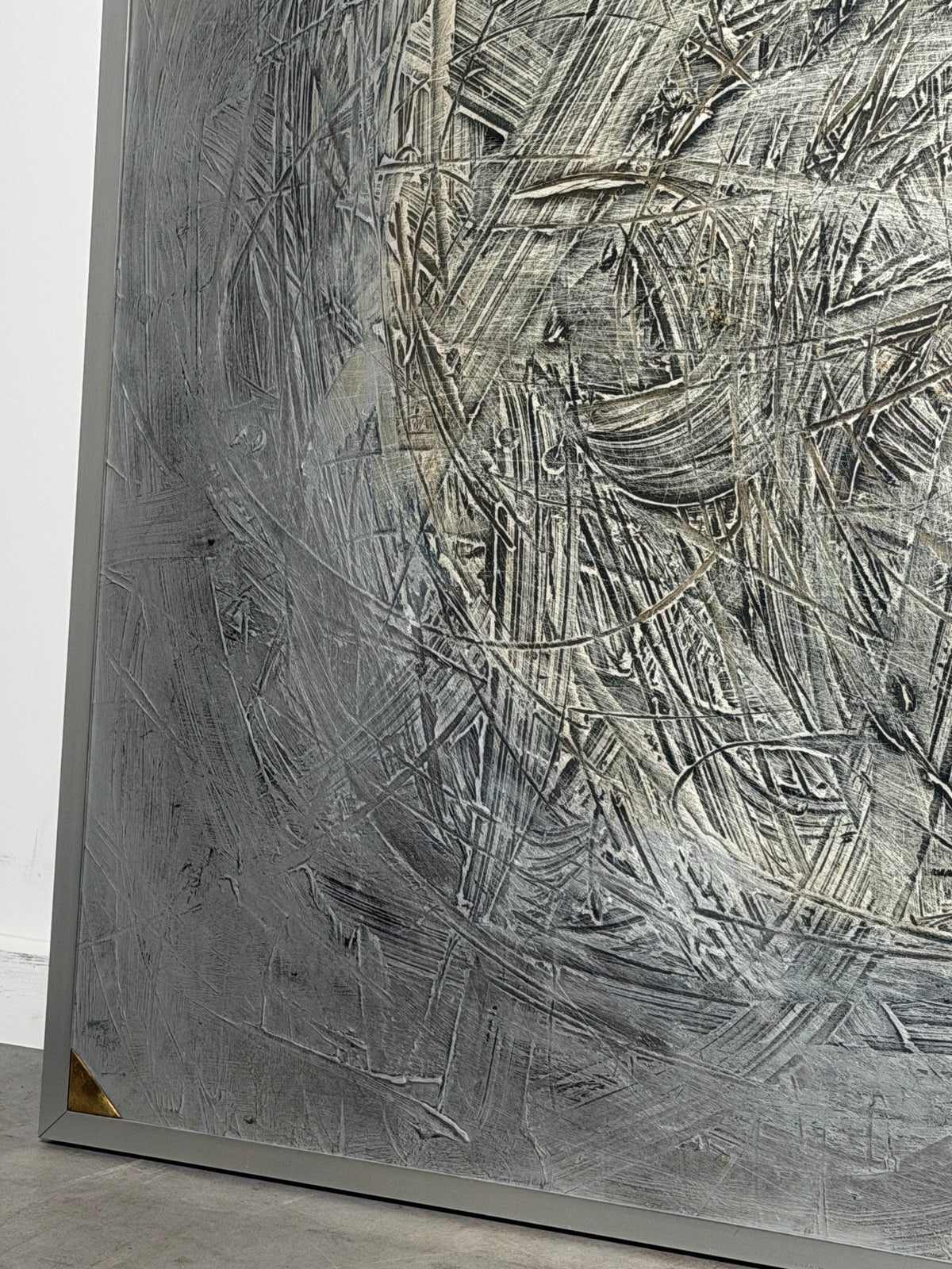 Large Abstract Oil on Panel, Signed Persoons – 122 × 122 cm