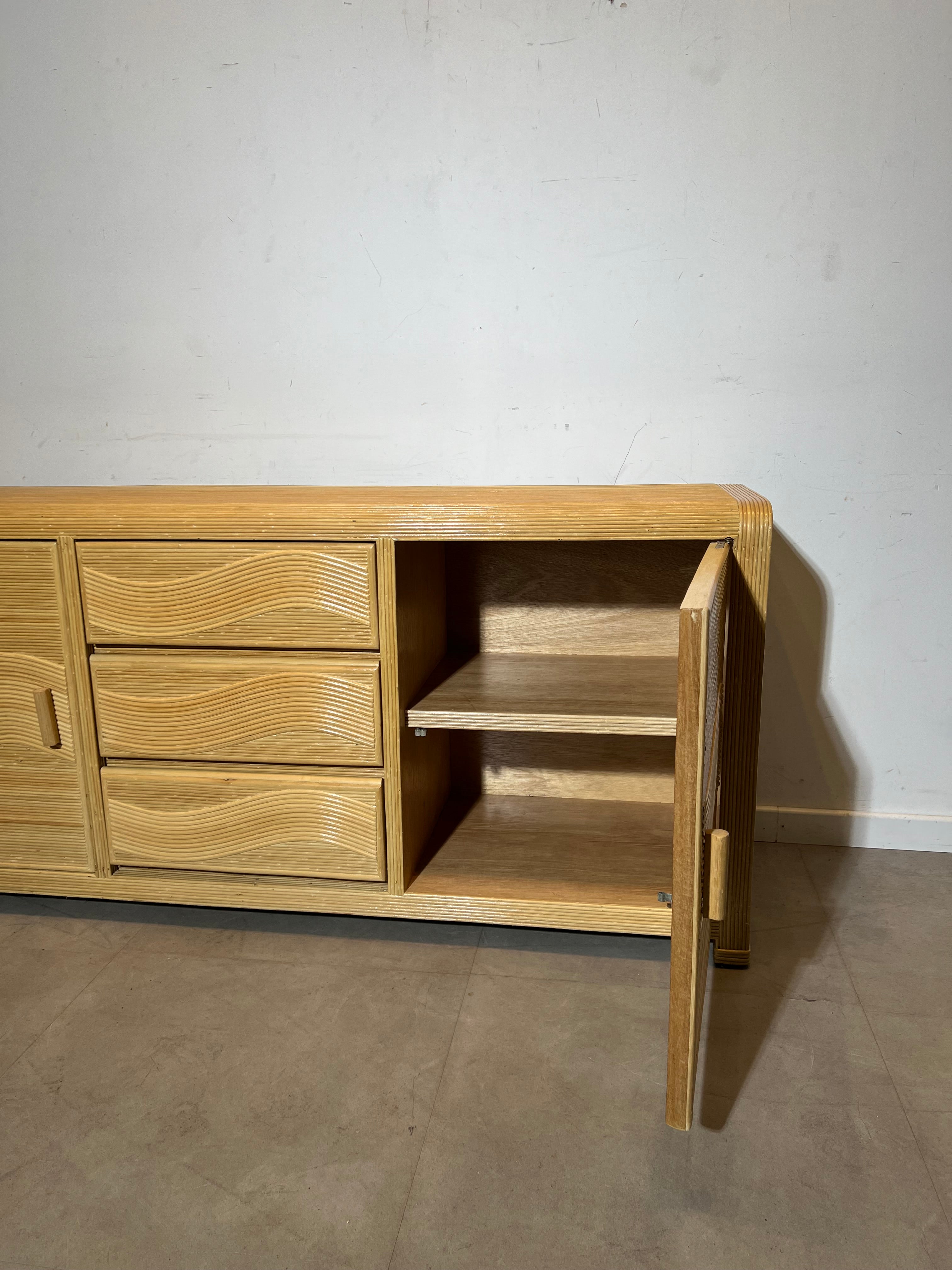 Vintage Bamboo Sideboard