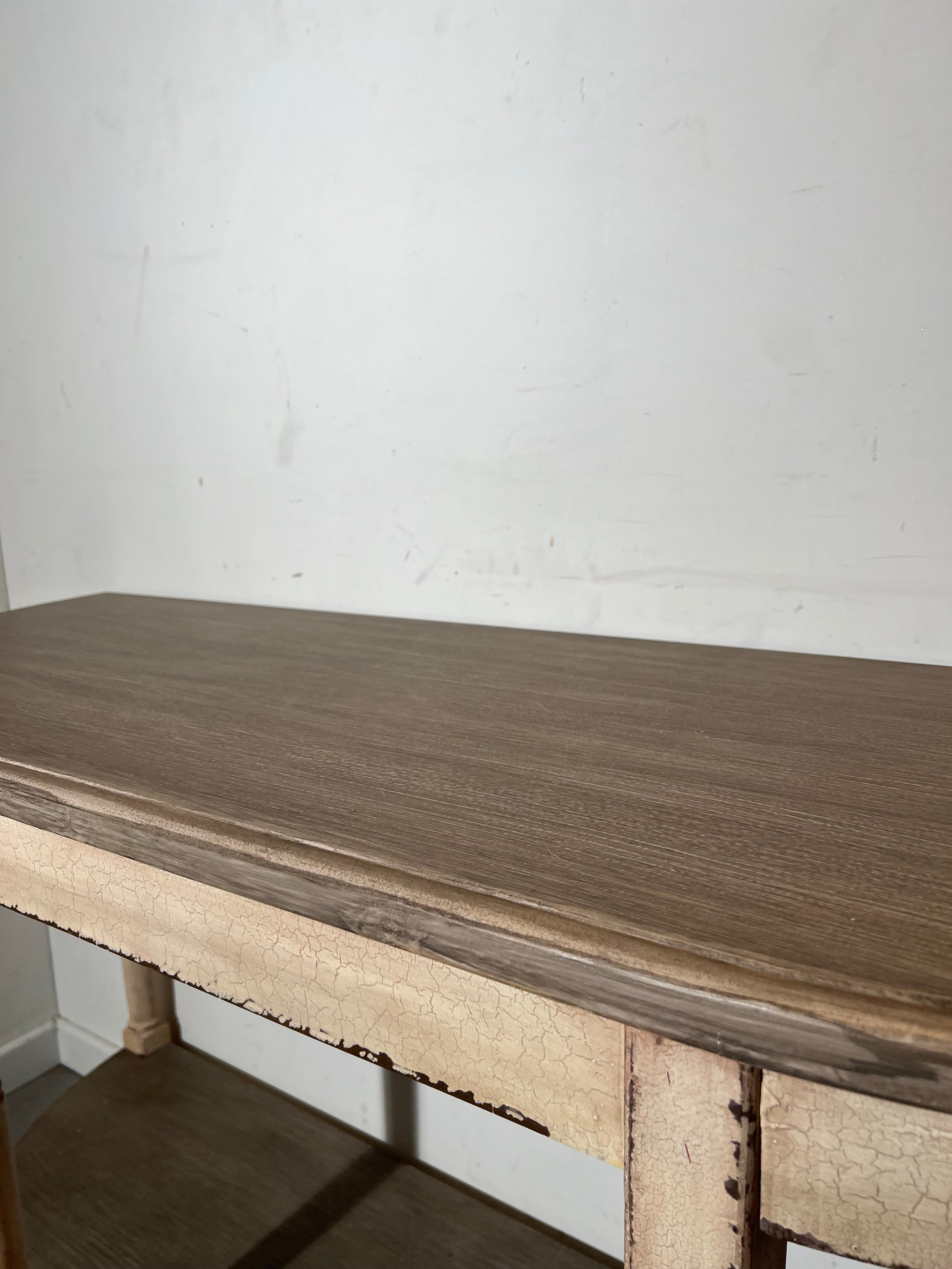 Vintage Half Moon Console Table