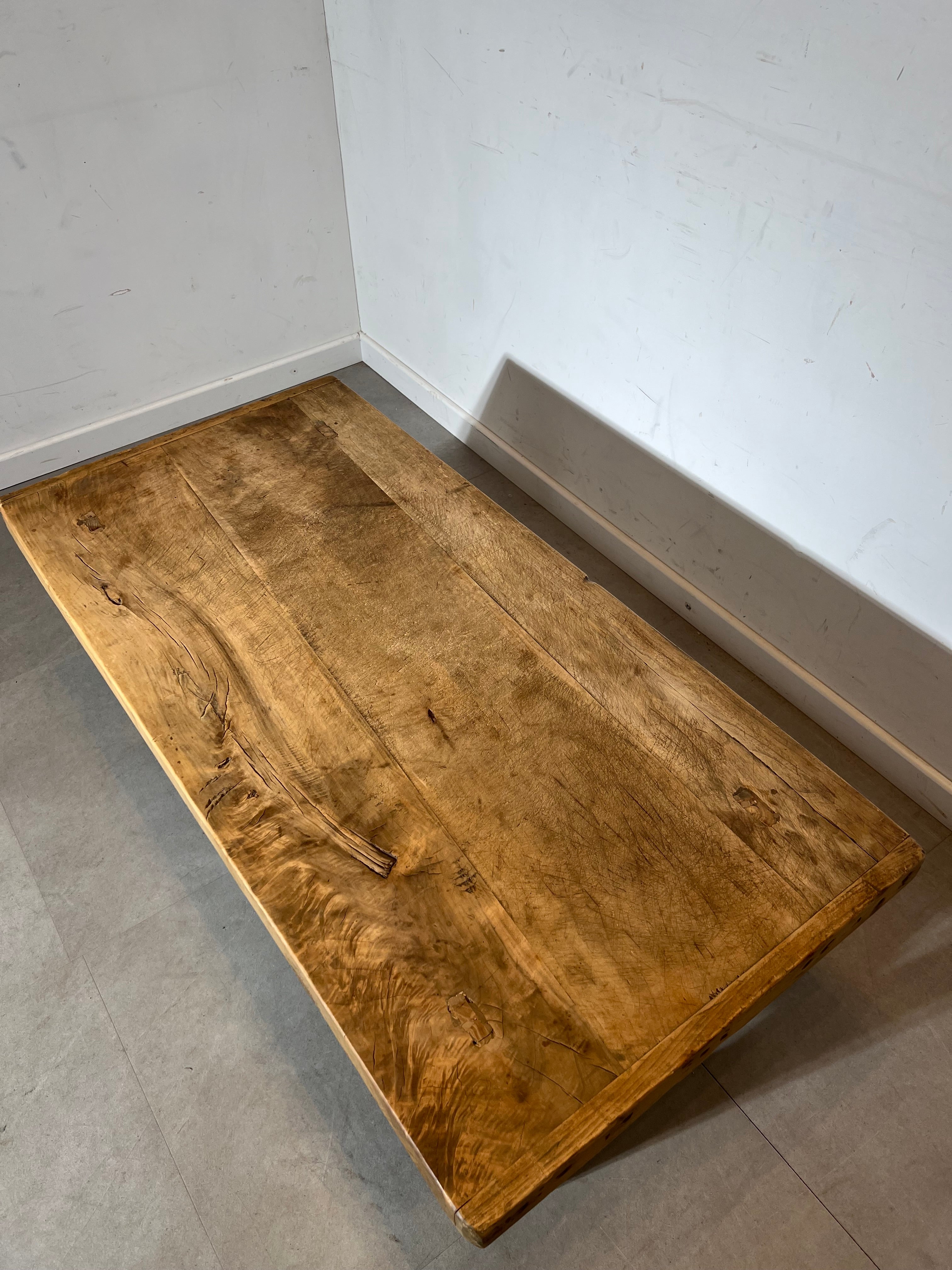 Vintage rustic wooden coffee table