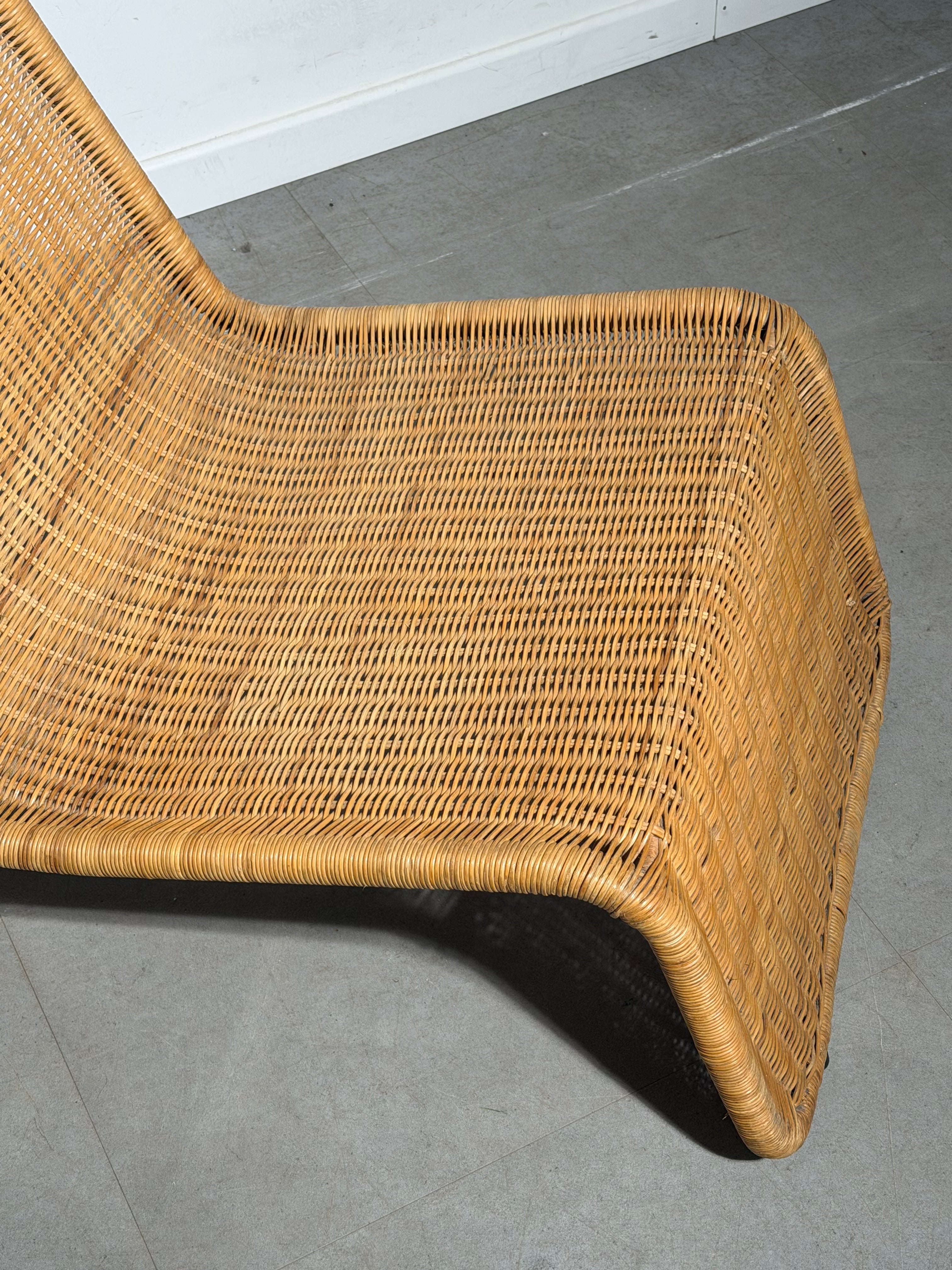 1960s Tito Agnoli Rattan Lounge Chair for Bonacina