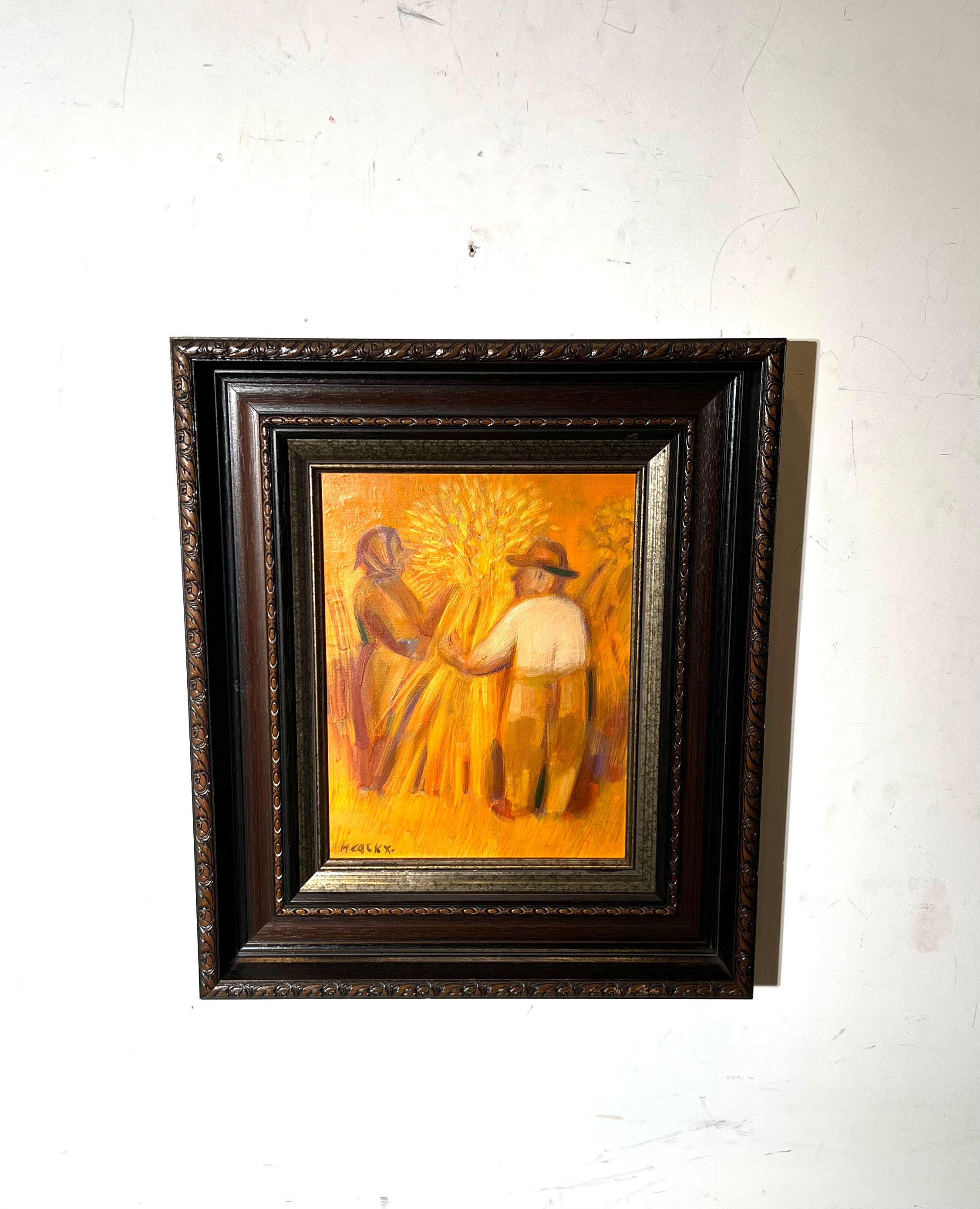 Marcel Cockx Oil Painting – Harvest Scene
