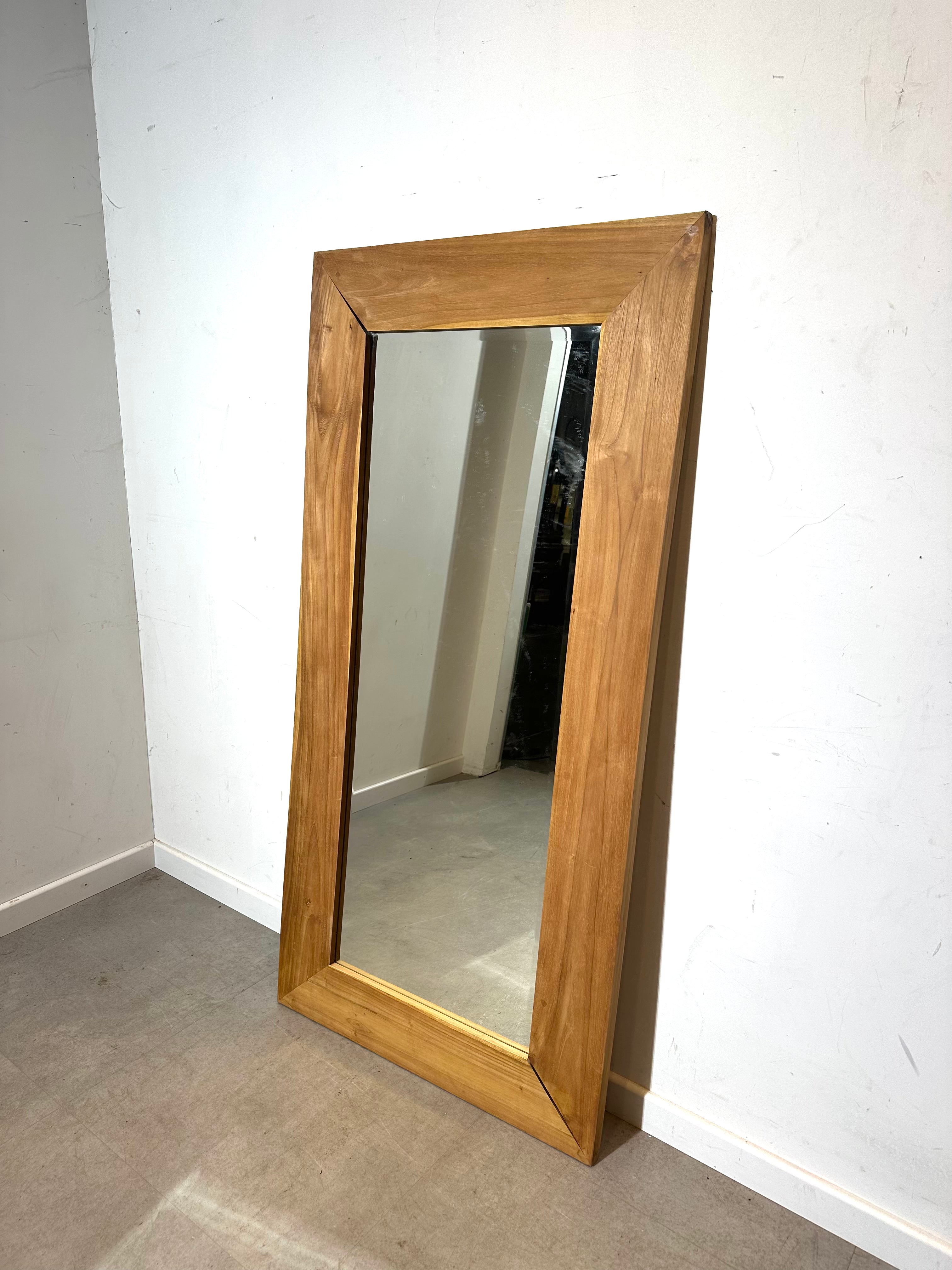 Large Wooden Framed Mirror