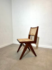 Chaise de salle à manger en teck « rotin »