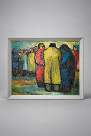 Frans Minnaert – Large Figurative Oil Painting on Panel – 132 × 110 cm