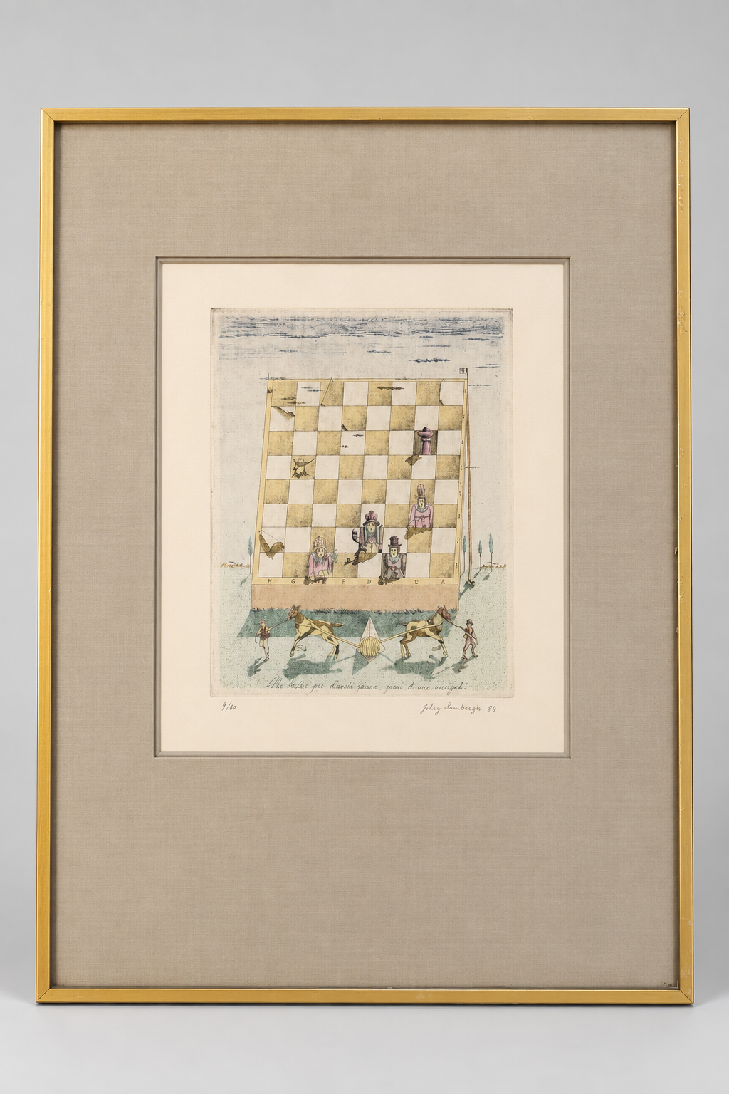 Johny Lambrichts – Signed & Numbered Lithograph, Framed